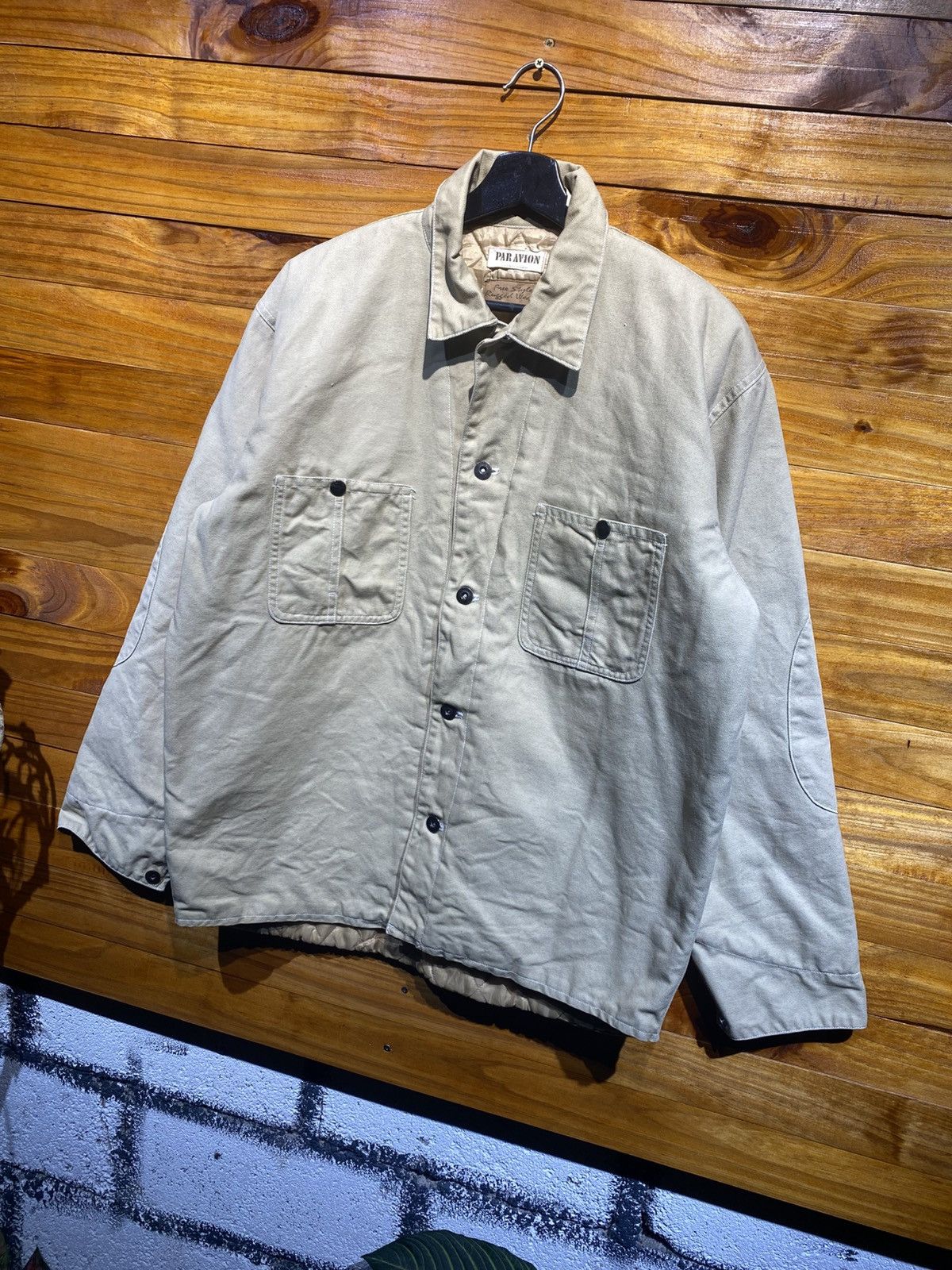 Vintage Vintage Par Avion Rugged Wear Beige Utility Jacket Workwear Size US M / EU 48-50 / 2 - 4 Thumbnail