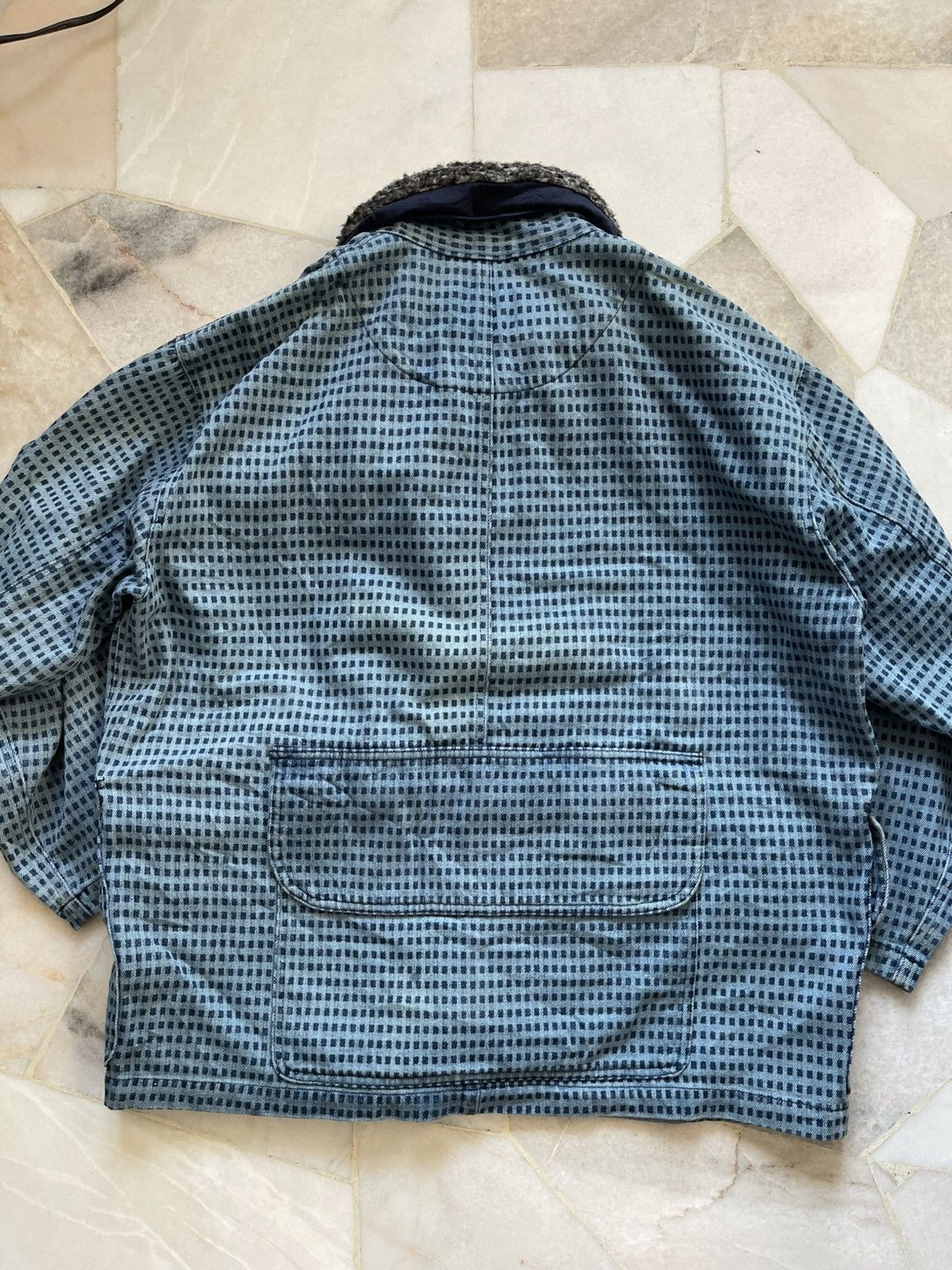 Issey Miyake 80s Rare Issey Miyake Back Pocket Indigo Blue Jacket #98 Size US XL / EU 56 / 4 - 14 Thumbnail