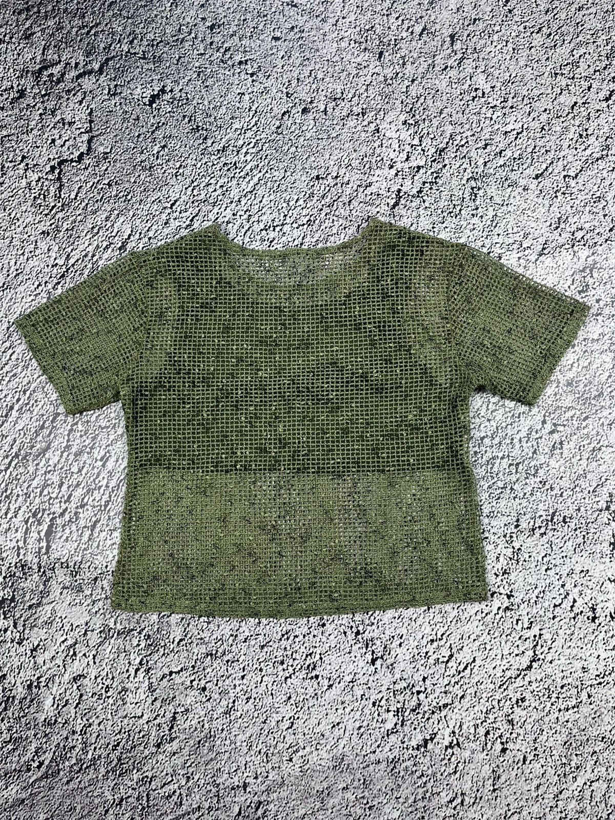 Vintage Cop Copine Style Vintage Y2k Mesh Fishnet Crop Top Tee Size S / US 4 / IT 40 - 6 Thumbnail