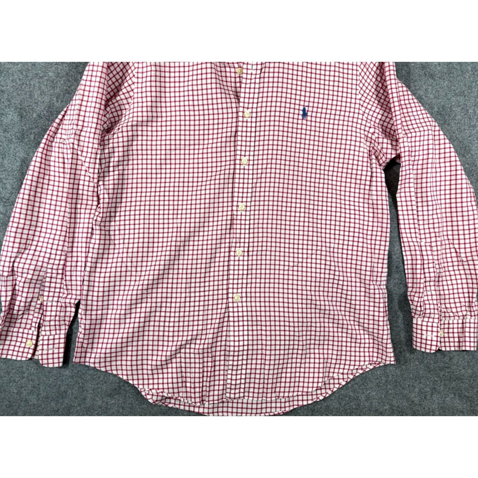 Ralph Lauren Ralph Lauren Shirt Mens L White Red Check Cotton Long Sleeve Button-Down Preppy Shirt Size US L / EU 52-54 / 3 - 4 Thumbnail