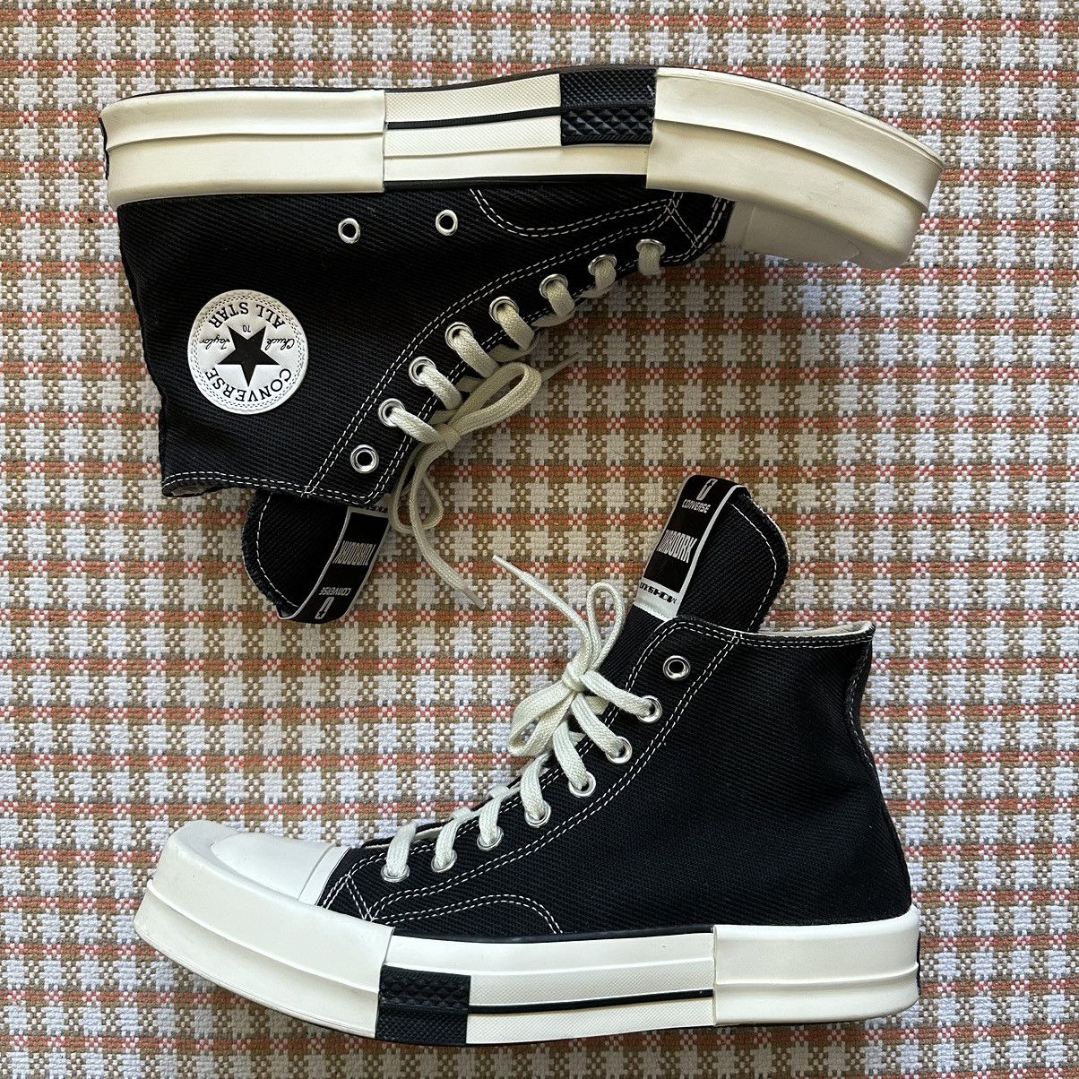 Converse × Rick Owens × Rick Owens Drkshdw Rick Owens DRKSHDW x Converse Tubrodrk Chuck Taylor 70 Hi Size US 10 / EU 43 - 4 Thumbnail