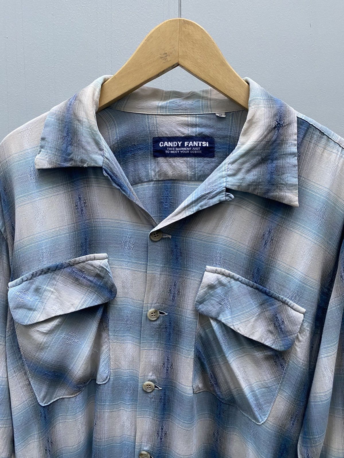Vintage Candy Fantsi Double Pocket Plaid Rayon Shirt Size US M / EU 48-50 / 2 - 3 Thumbnail