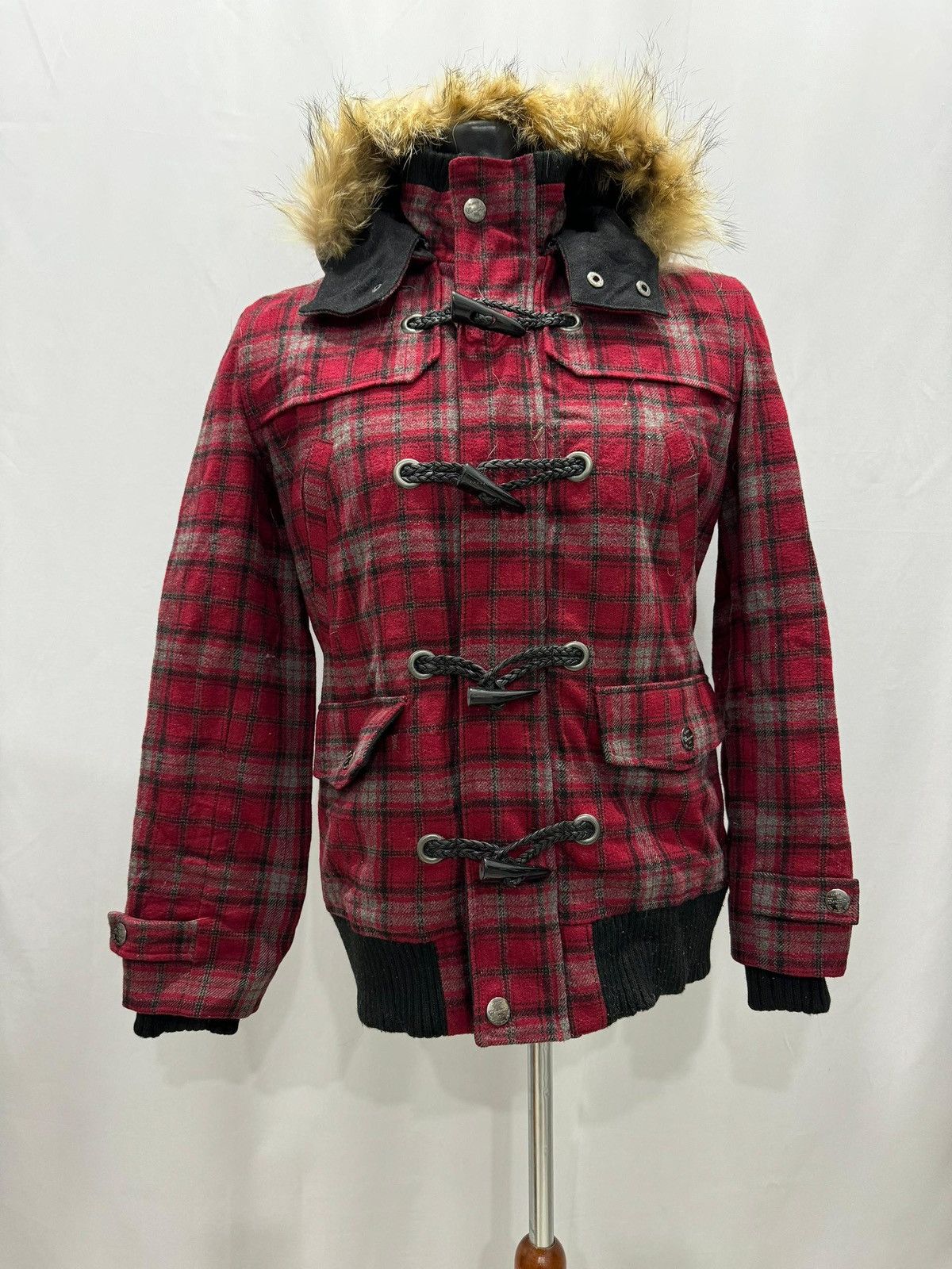 Japanese Brand Ceronias Women's Checked Jacket Duffle Coat/ Jacket Size M / US 6-8 / IT 42-44 - 1 Thumbnail