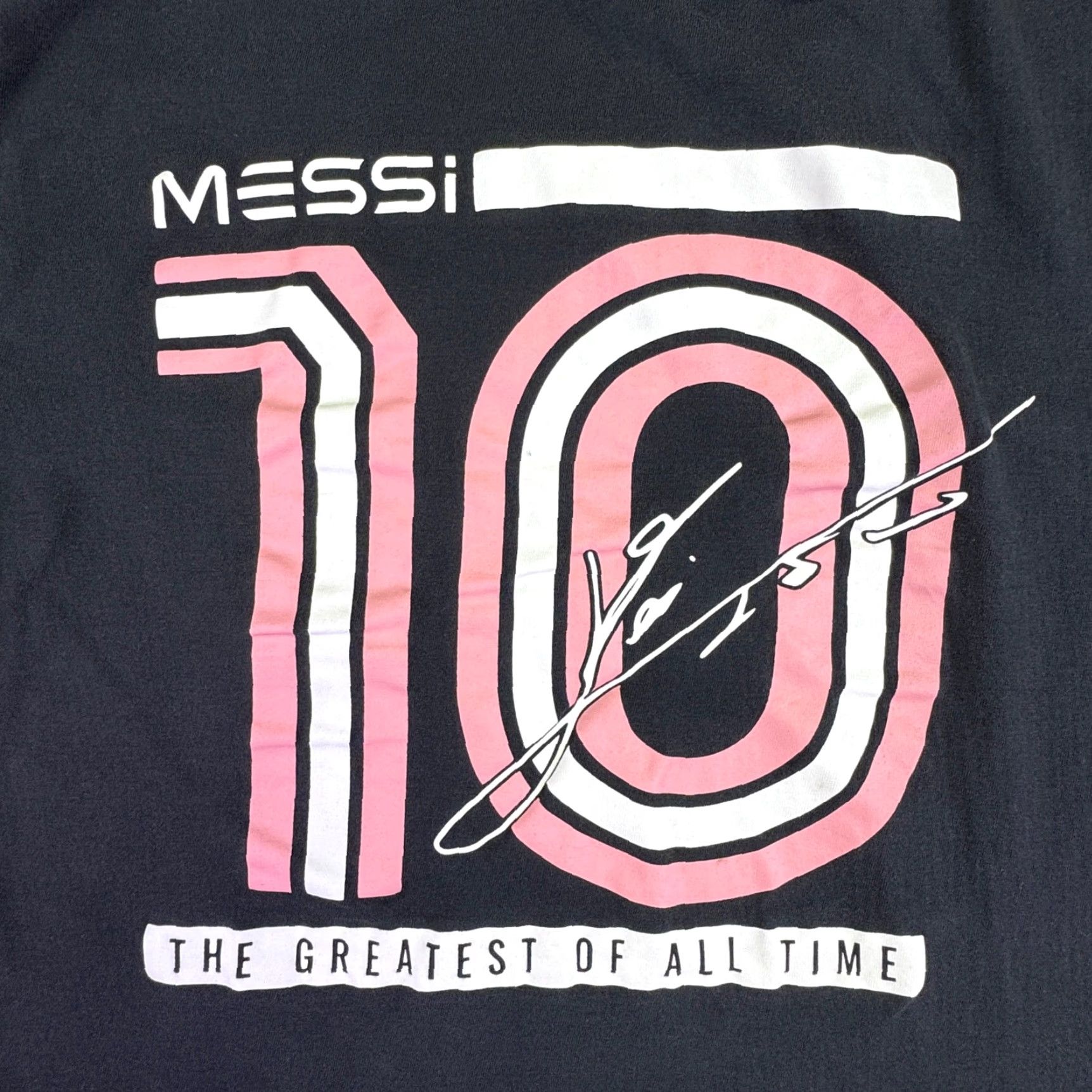 Vintage Messi Collection Shirt Mens Large Black 10 Signature GOAT Football Cotton T-Shirt Crew Neck Short Sleeve Graphic Print Mens Size US L / EU 52-54 / 3 - 2 Thumbnail