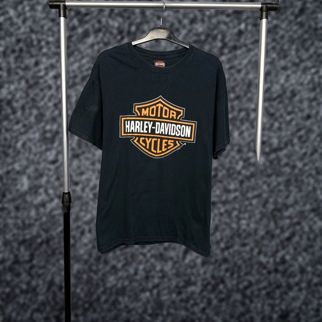 Harley Davidson Harley-Davidson Newcastle 2011 Big Logo Mens T-Shirt Tee Size L Black Cotton Short Sleeve Crew Neck Graphic Print Logo Mens Size US L / EU 52-54 / 3 - 1 Thumbnail