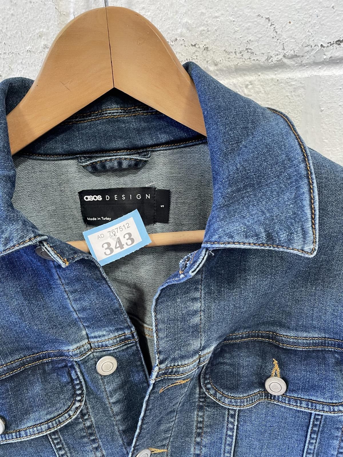 Designer Men's Blue Denim Jacket by ASOS DESIGN Size US M / EU 48-50 / 2 - 2 Thumbnail