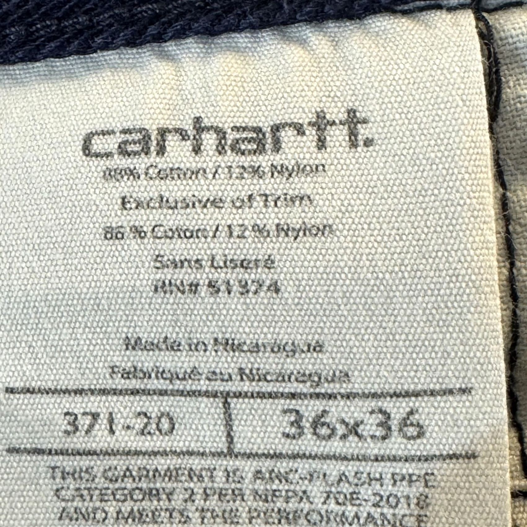 Carhartt VINTAGE Carhartt Pants Mens 36x36 Blue Flame-Resistant FR Workwear Chino Twill CAT 2 Size US 36 / EU 52 - 4 Thumbnail
