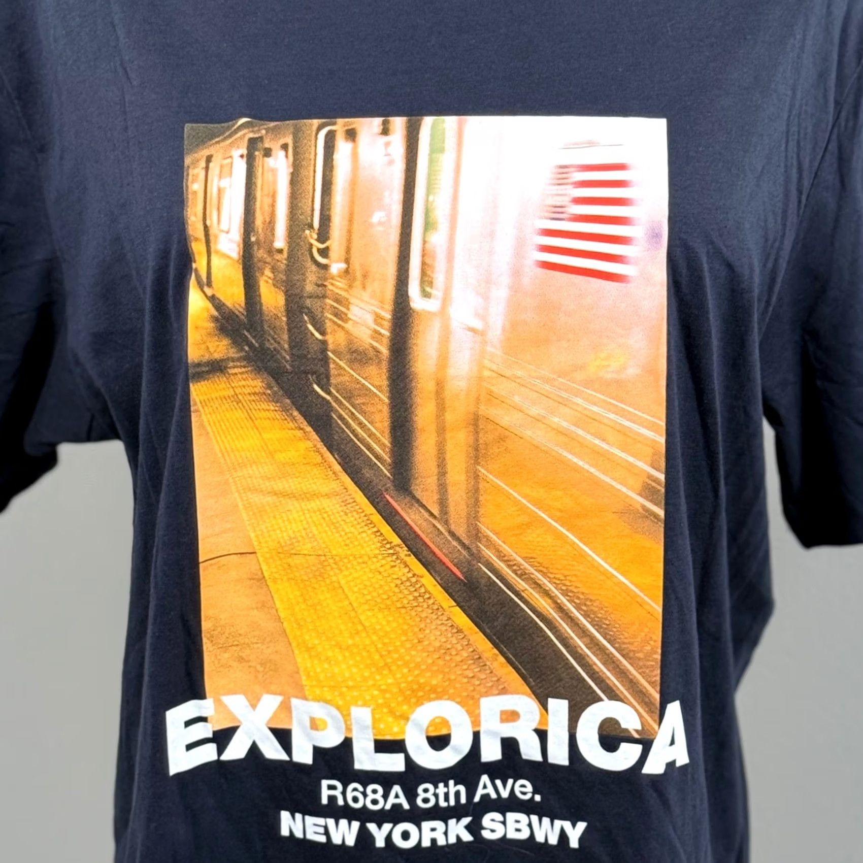 H&M H&M Mens Small T Shirt Blue Explorica New York Subway Graphic Print NWT Souvenir Size US S / EU 44-46 / 1 - 3 Thumbnail