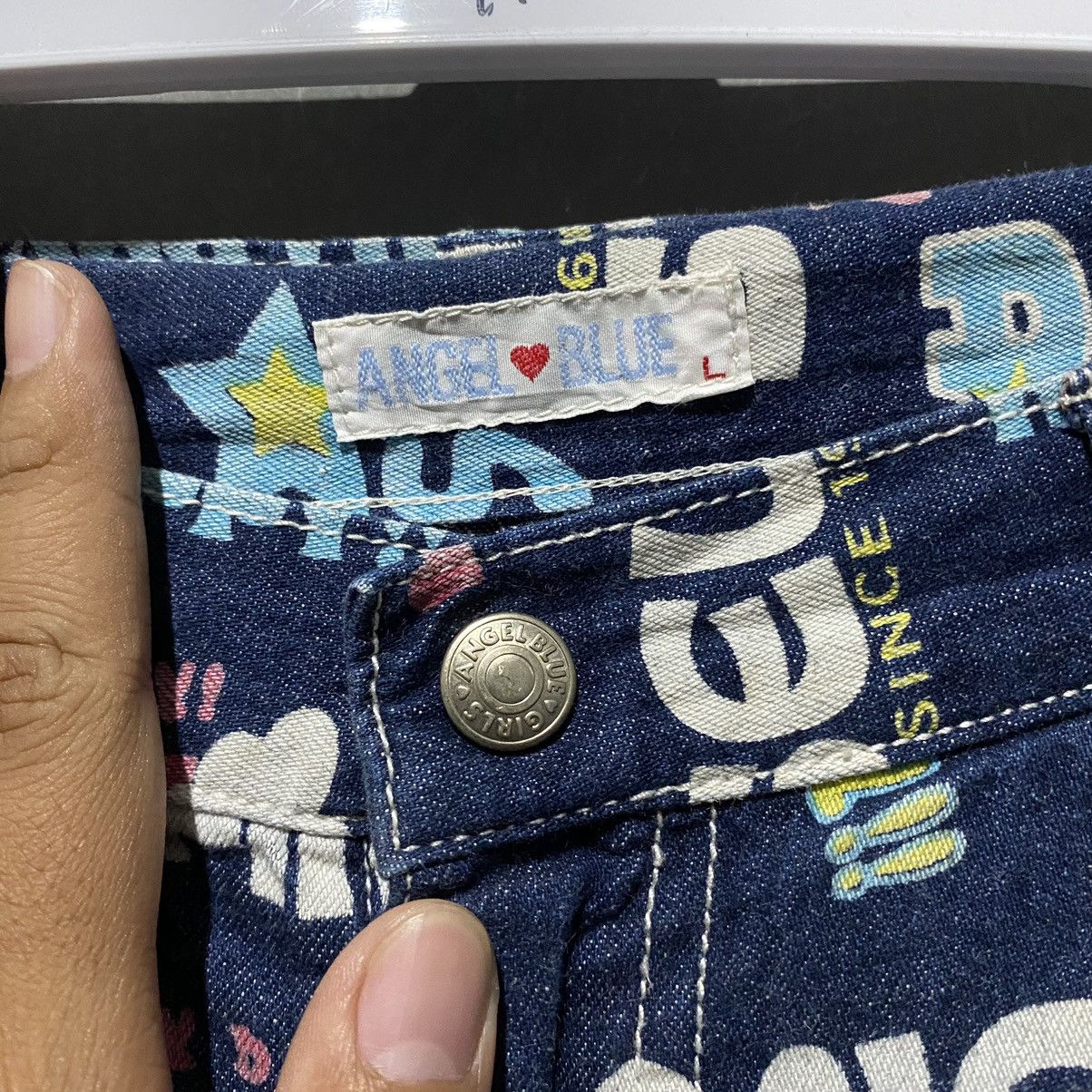 Angel Blue × If Six Was Nine × Le Grande Bleu (L.G.B.) Angel Blue Short Jeans Pants Full Print Size 27" / US 4 / IT 40 - 2 Thumbnail