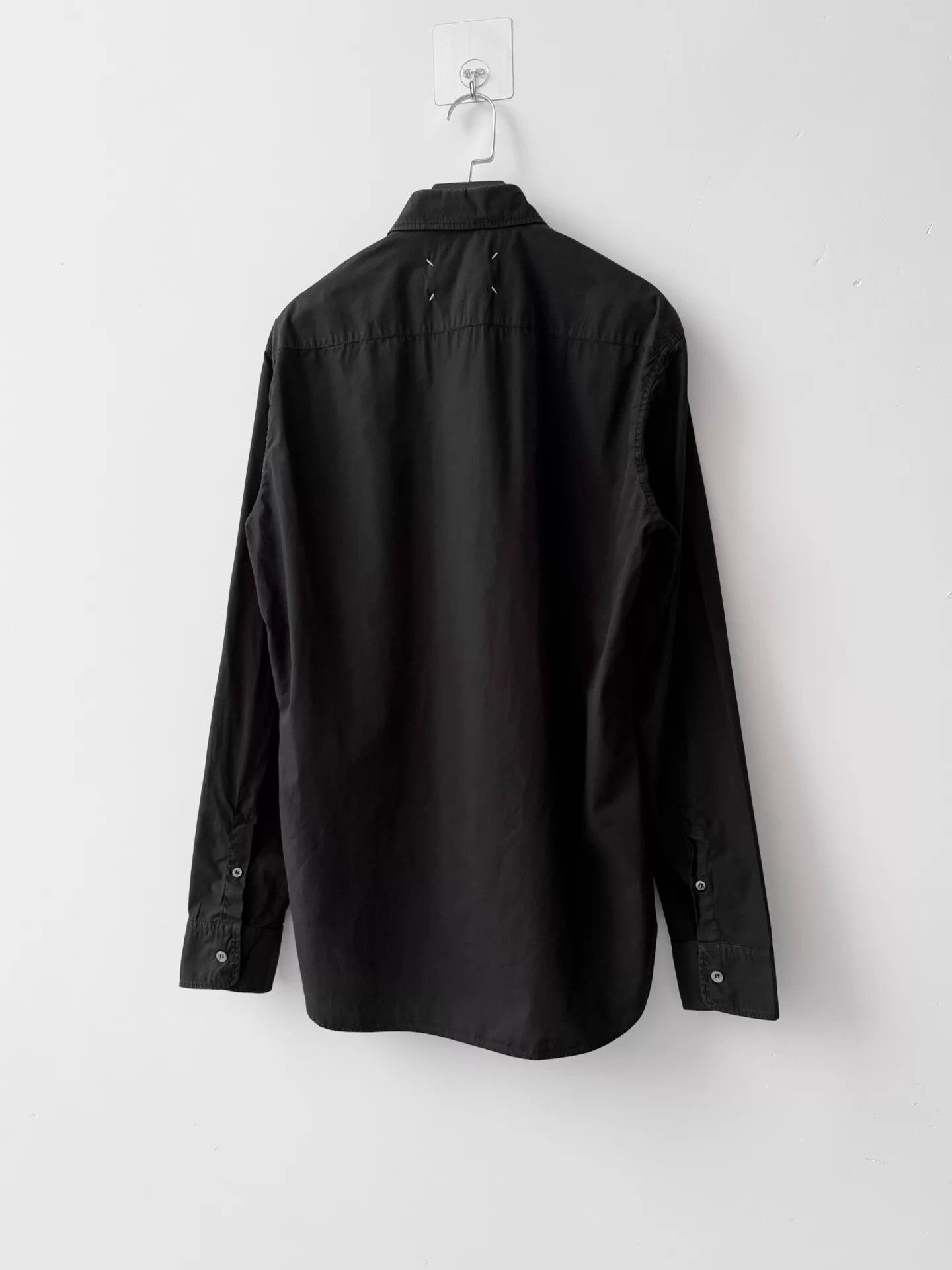 Maison Margiela Maison Margiela S/S21 Black Topstitch Pocket Shirt 40 Size US M / EU 48-50 / 2 - 3 Thumbnail