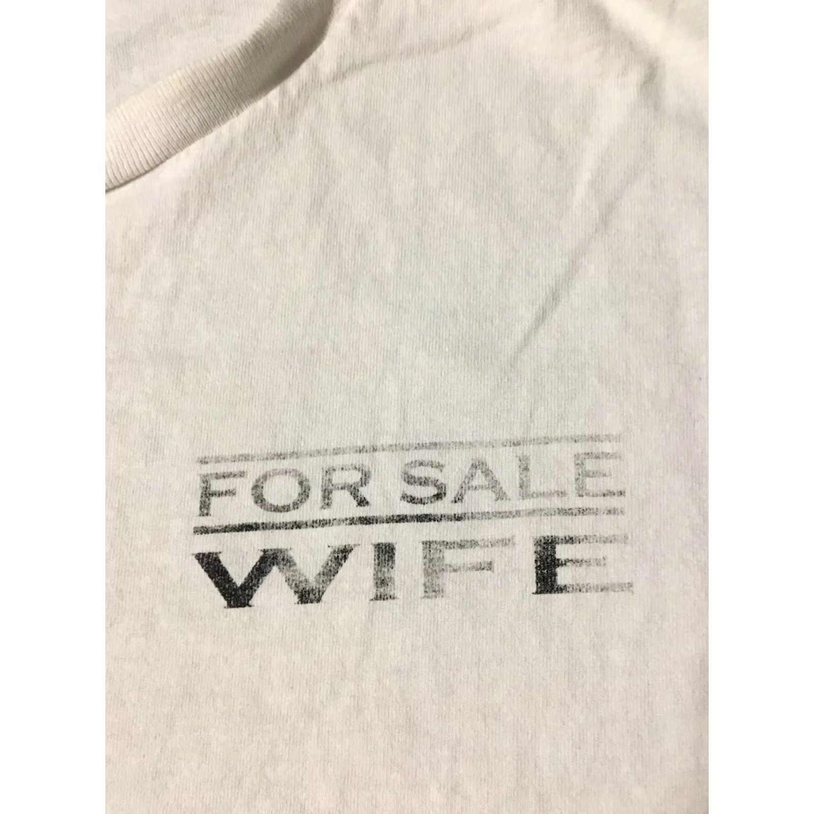 Delta VINTAGE 90s Wife For Sale Tijuana Mexico Shirt XL White Graphic Tee Mens Size US XL / EU 56 / 4 - 4 Thumbnail