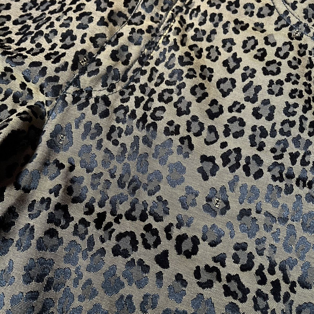 Fendi Vintage Monogram Y2K Luxury Fendi Jeans Leopard Print Pants Size 31" - 6 Thumbnail
