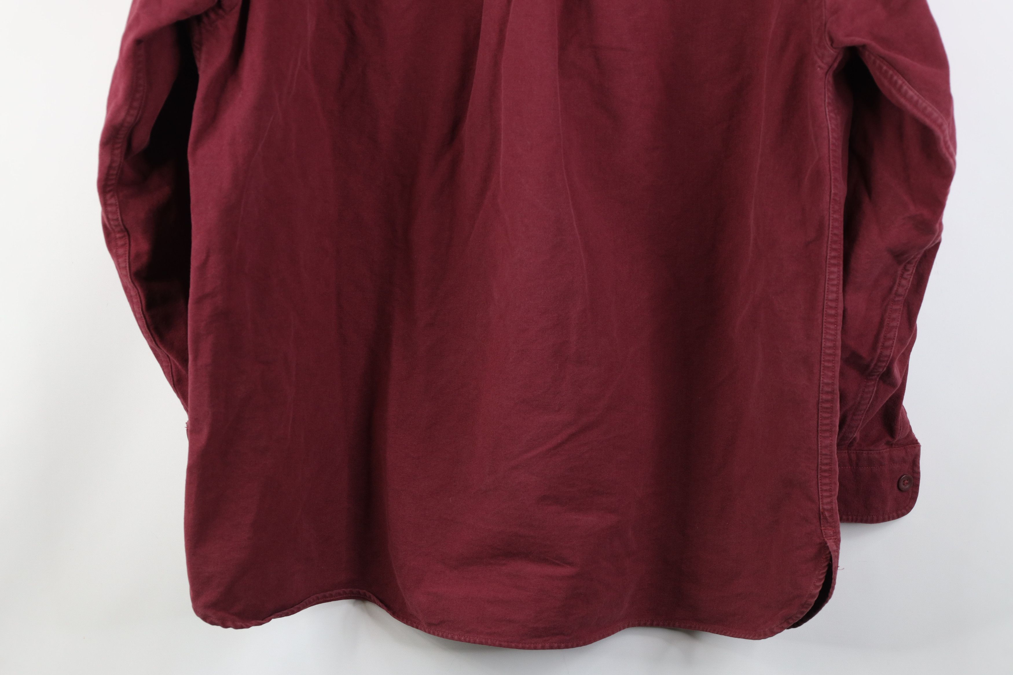 L.L. Bean Vintage LL Bean Chamois Cloth Collared Button Shirt Red Size US L / EU 52-54 / 3 - 14 Thumbnail