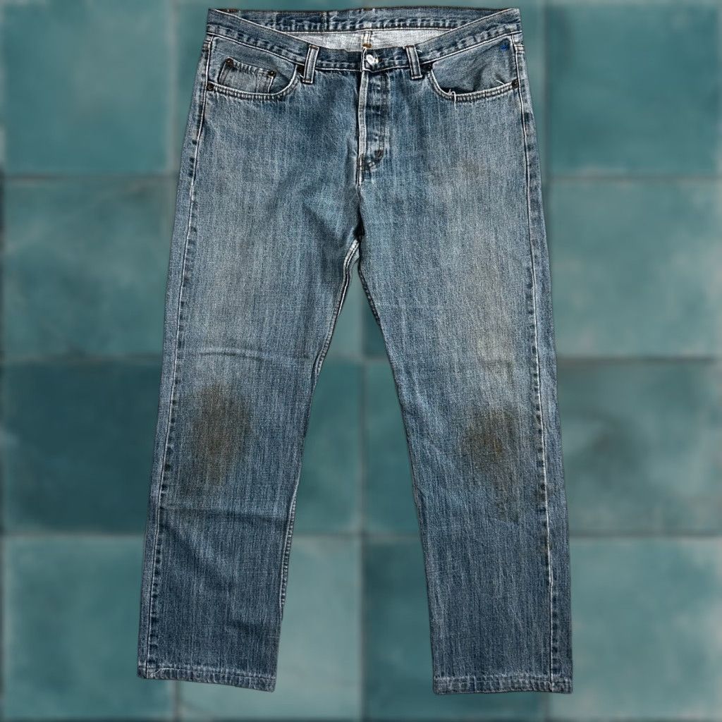 Levi's Levi's 501 Jeans Vintage 90s Straight Men Blue Denim 38x29 Regular Mid Rise Button Closure MENS Size US 38 / EU 54 - 1 Thumbnail