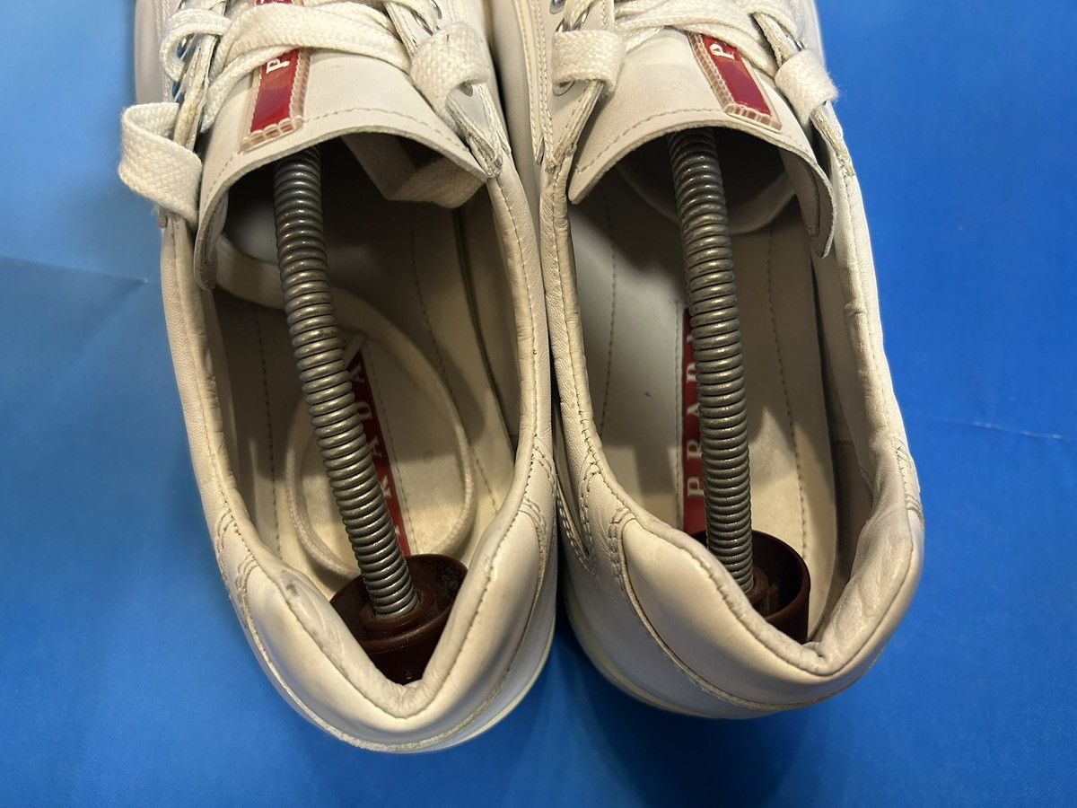 Prada Vintage Prada Sport Logo White Leather Sneakers Shoes Size US 10 / EU 43 - 7 Thumbnail