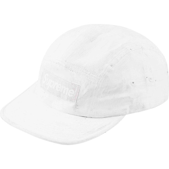 image of mm6 Maison Margiela Painted Camp Cap in White, Men's