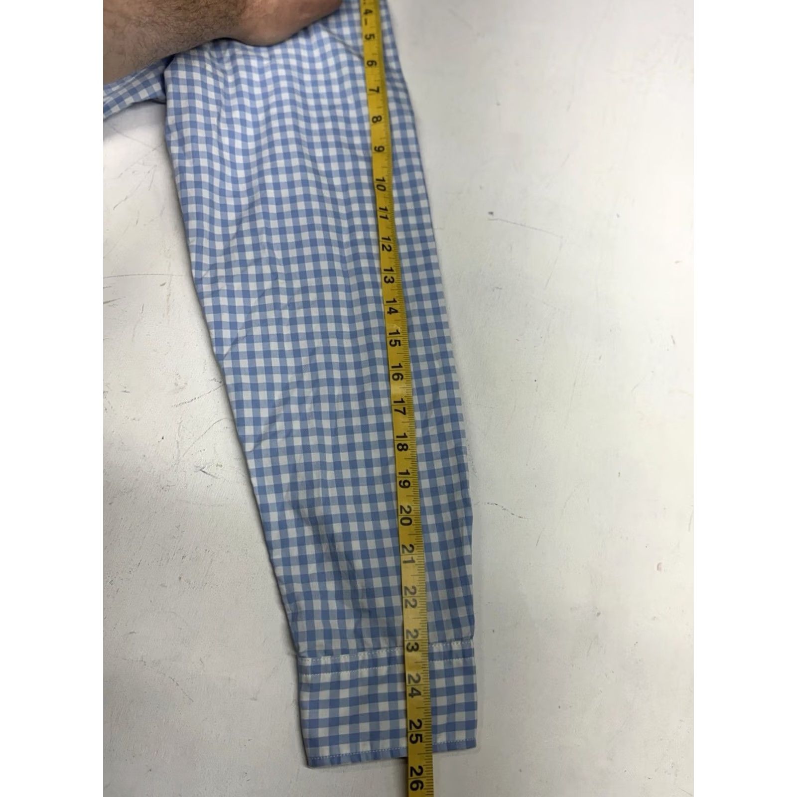 Banana Republic Banana Republic Grant Fit Gingham Check Long Sleeve Button Down Shirt Blue Sz L Size US L / EU 52-54 / 3 - 6 Thumbnail