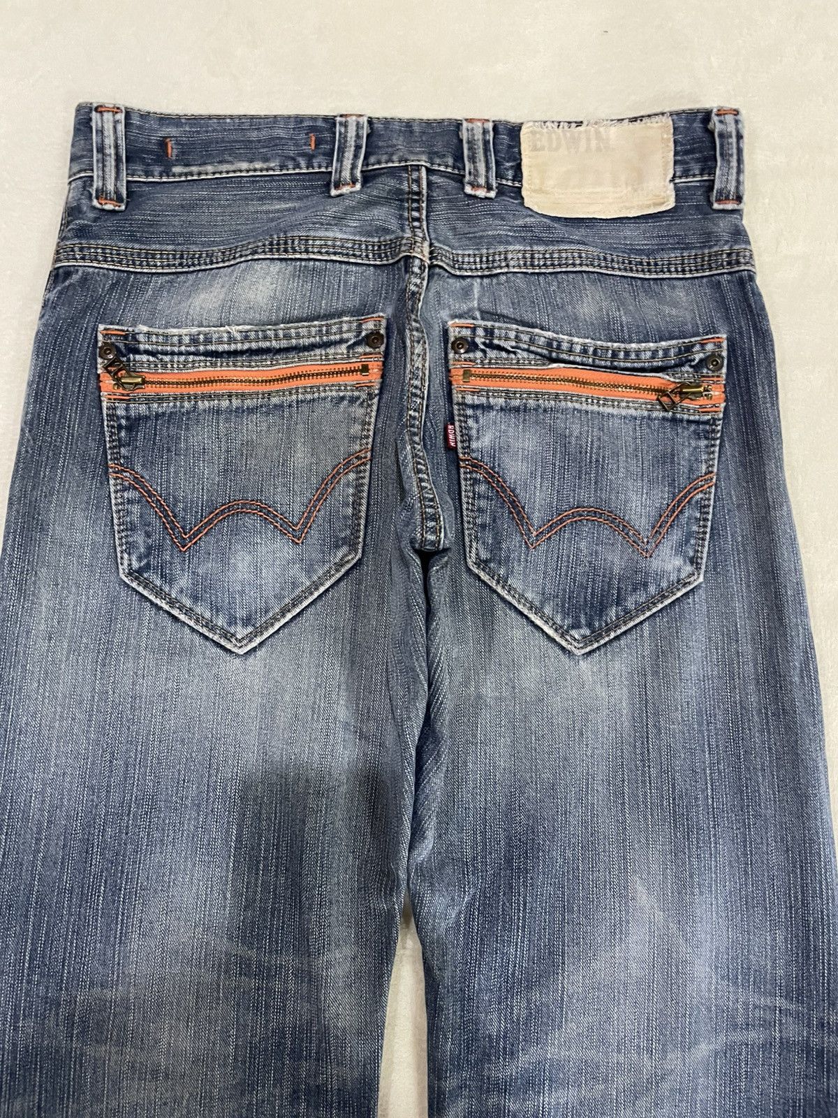Edwin Vintage Edwin Faded Distress Denim Jeans Size US 33 - 11 Thumbnail