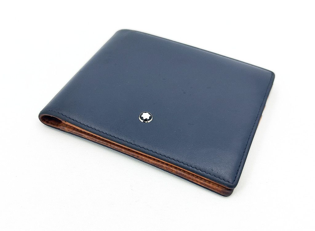 Montblanc MONT BLANC full leather bi-fold wallet two tone Size ONE SIZE - 12 Thumbnail
