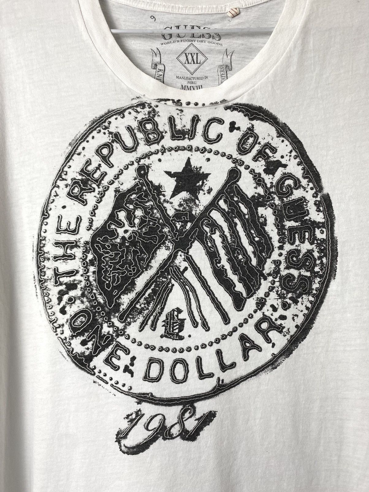 Guess Vintage Guess One Dollar Art T Shirt Size US XXL / EU 58 / 5 - 3 Thumbnail