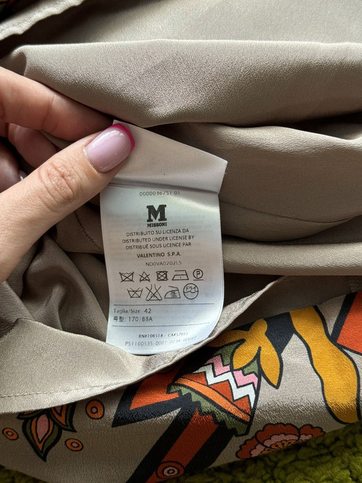 Designer × Missoni Missoni 100% silk floral pattern coloured dress Size M / US 6-8 / IT 42-44 - 6 Thumbnail