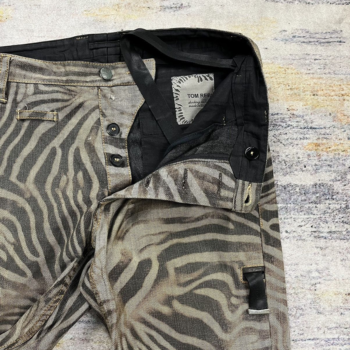 Hysteric Glamour × Tom Rebl Tom Rebl Zebra print denim pants Size US 33 - 13 Thumbnail