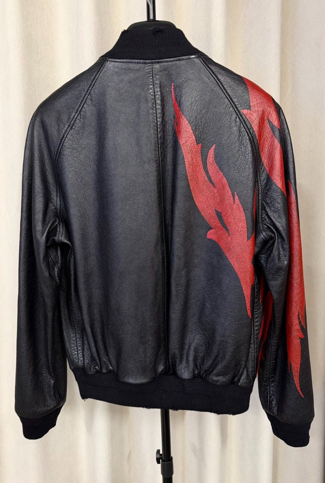 Saint Laurent Paris Saint Laurent Paris 17FW Flames Lambskin Bomber Jacket Size US S / EU 44-46 / 1 - 6 Thumbnail
