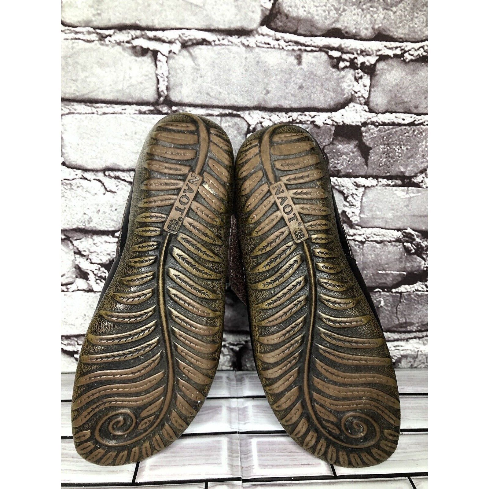Other Naot Aroha Brown Bronze Snake Leather MaryJane Strap Shoes W Size US 8.5 / IT 38.5 - 6 Thumbnail