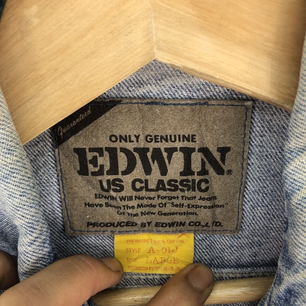 Edwin Vintage 90’s Edwin US Classic Biker Denim Vest Size US S / EU 44-46 / 1 - 9 Thumbnail