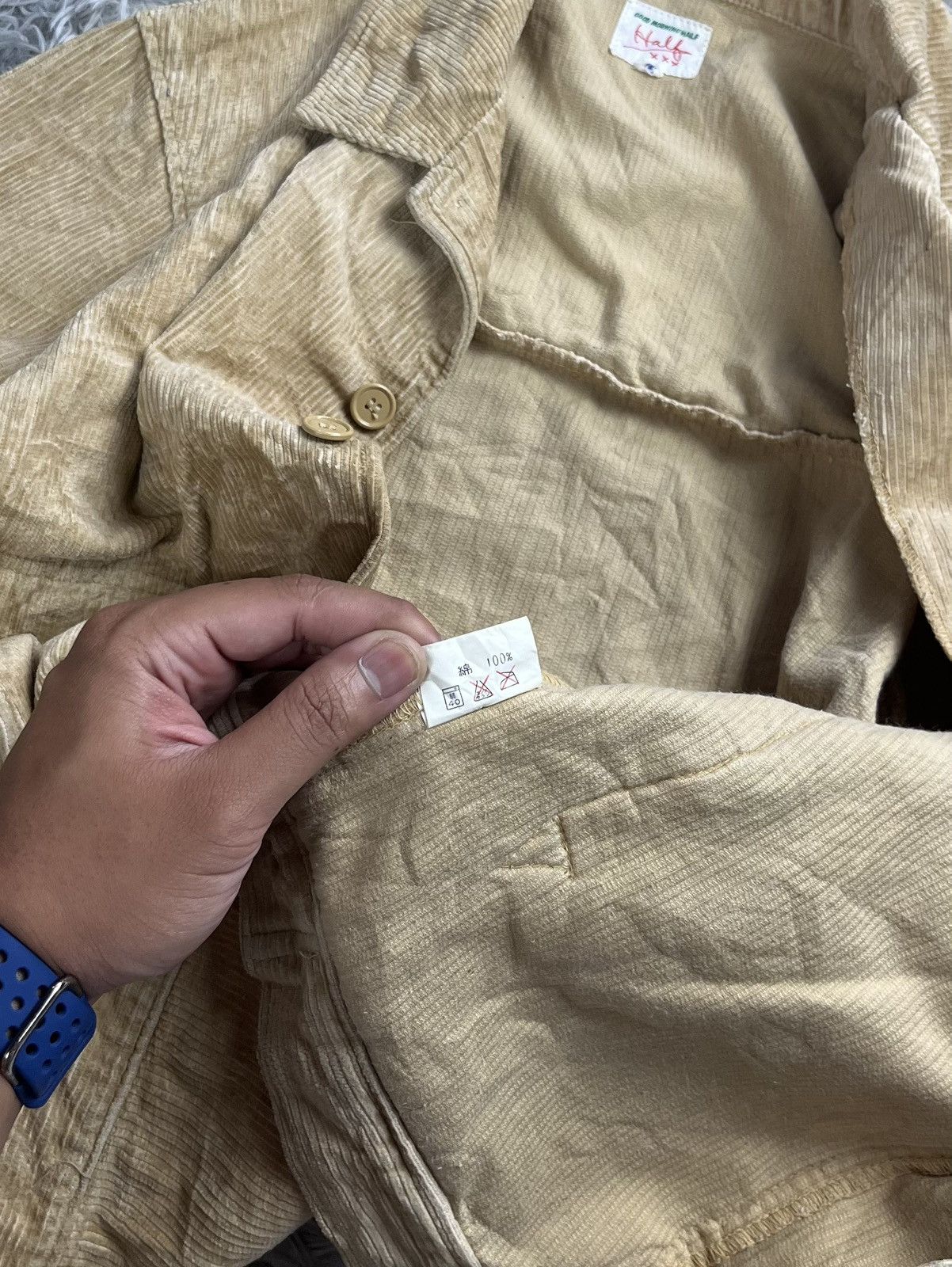 Japanese Brand good morning half corduroy jacket Size US M / EU 48-50 / 2 - 10 Thumbnail