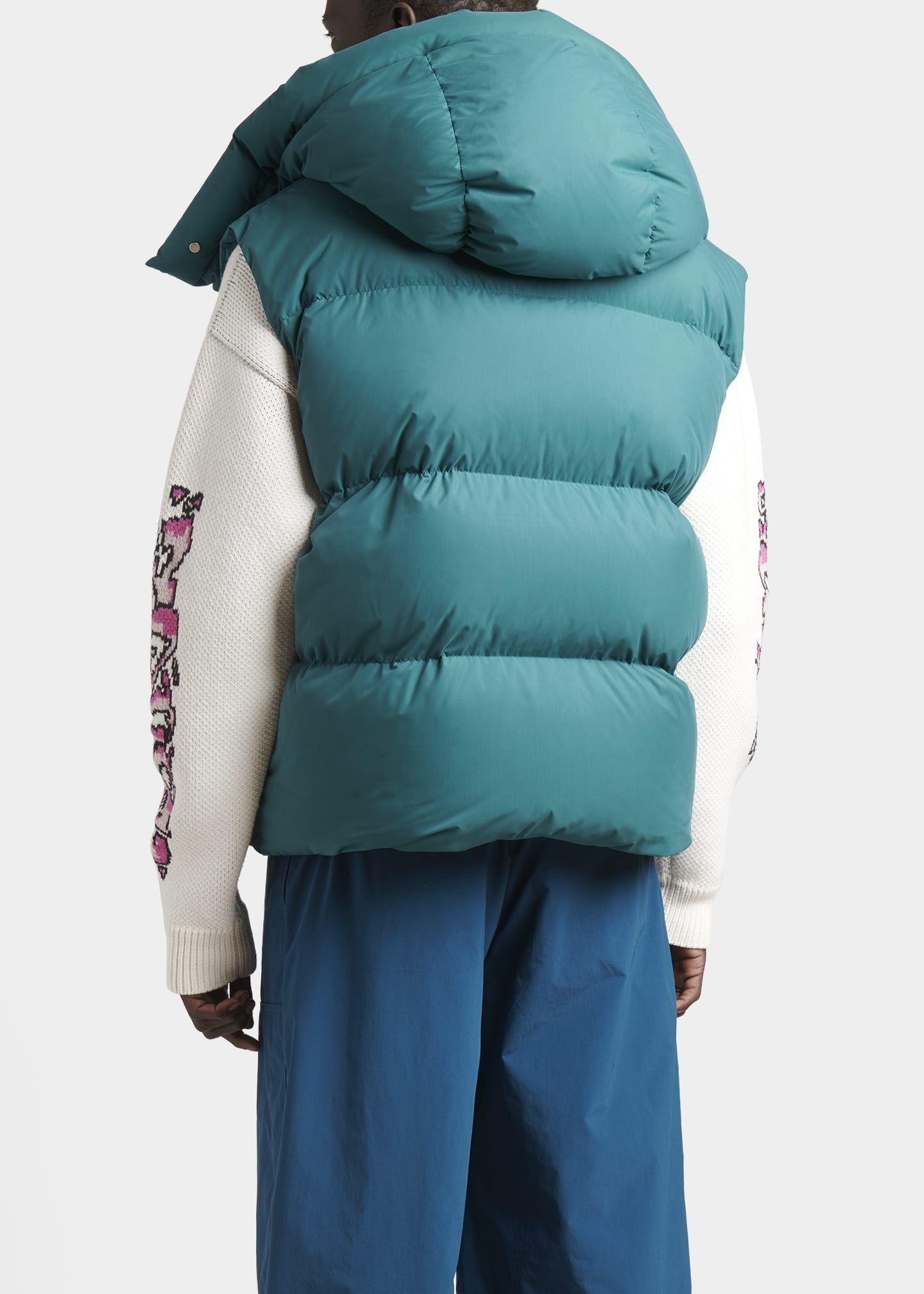 Off-White o1y0225 Logo Shell Hooded Vest in Emerald Green Size US L / EU 52-54 / 3 - 4 Thumbnail
