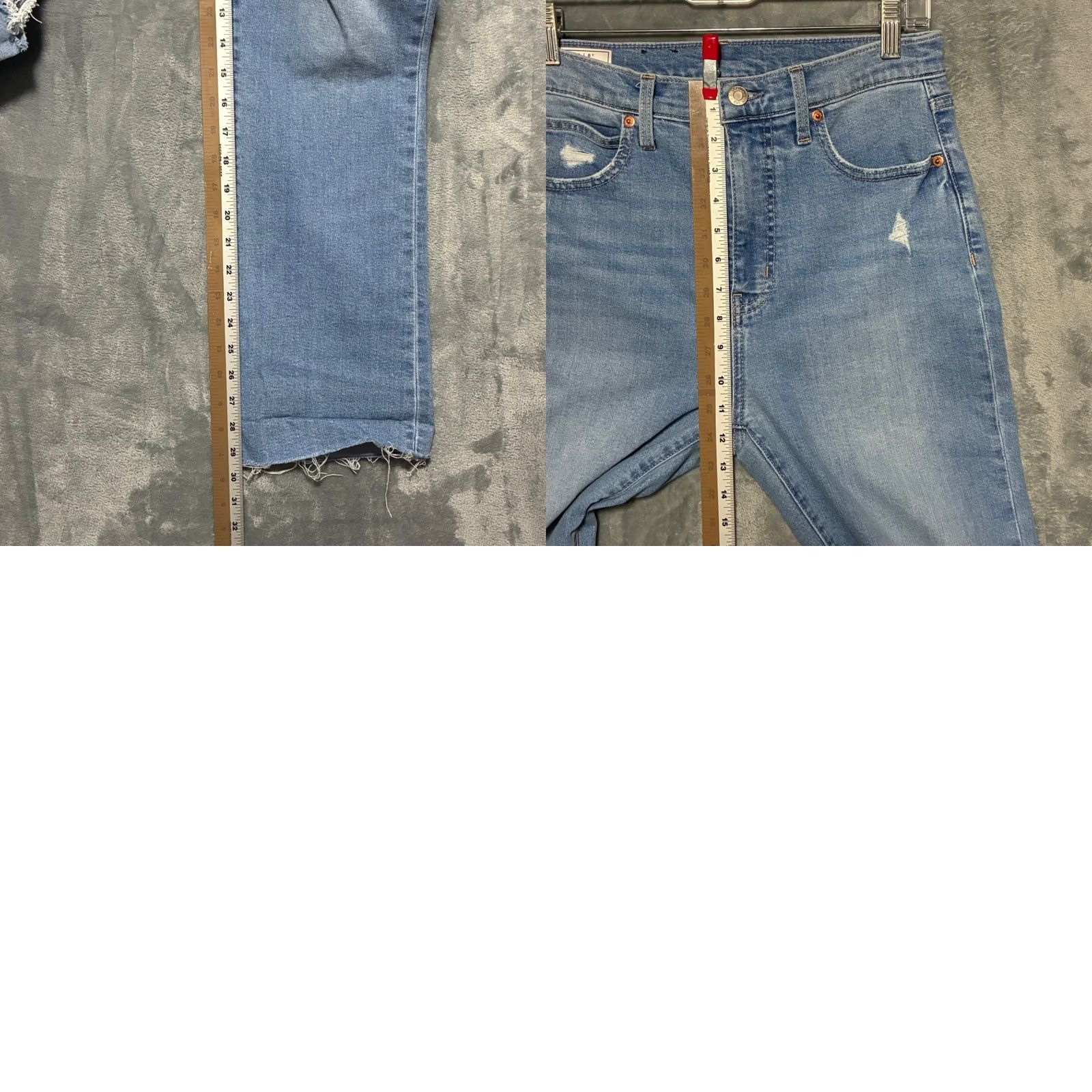 Gap VINTAGE? GAP Kick Fit High Rise Distressed Light Wash Denim Crop Jeans Women's 29/8T Tall Size 30" / US 8 / IT 44 - 8 Thumbnail