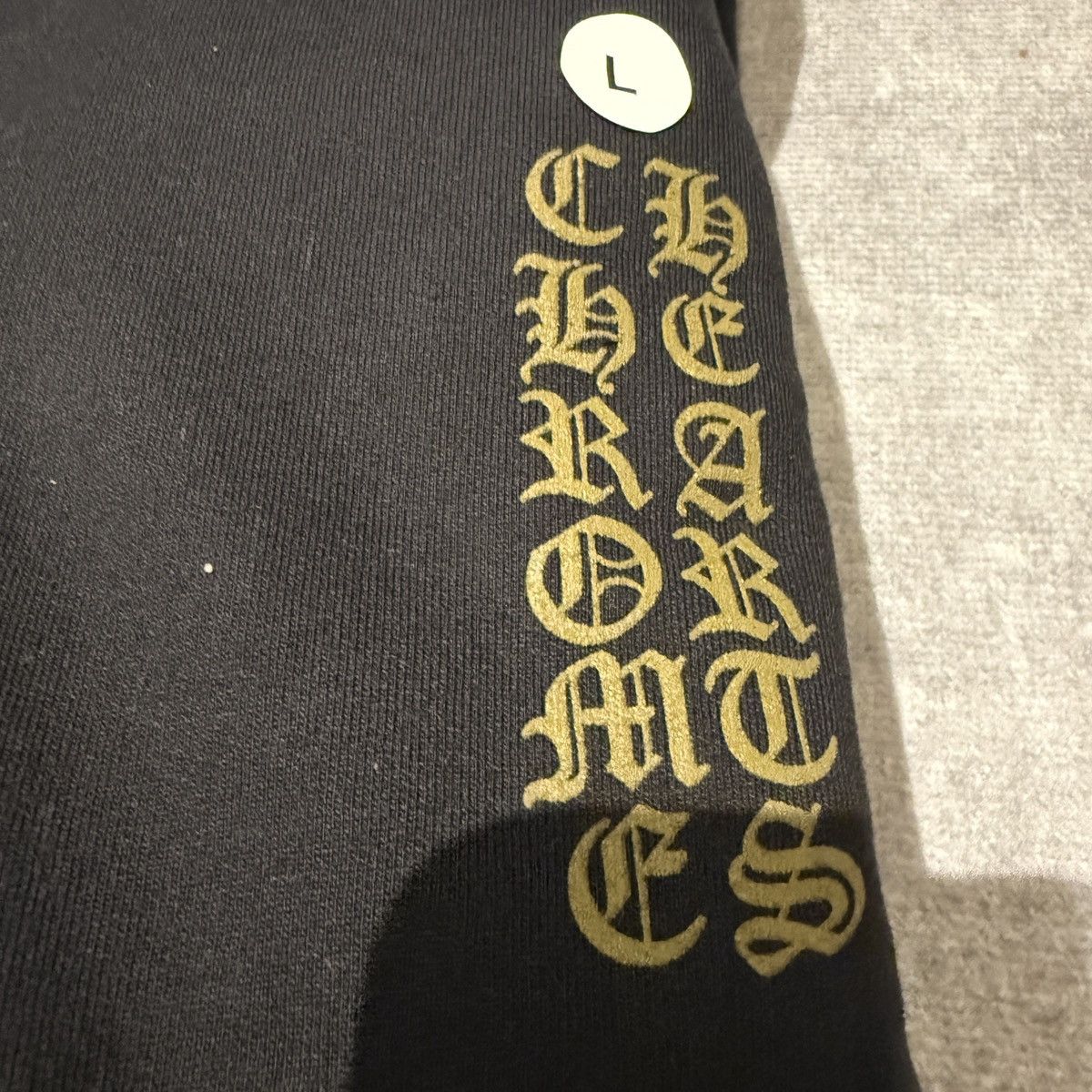Chrome Hearts Chrome Hearts Black& Gold Glitter Script Zip Up Hoodie Size US L / EU 52-54 / 3 - 5 Thumbnail