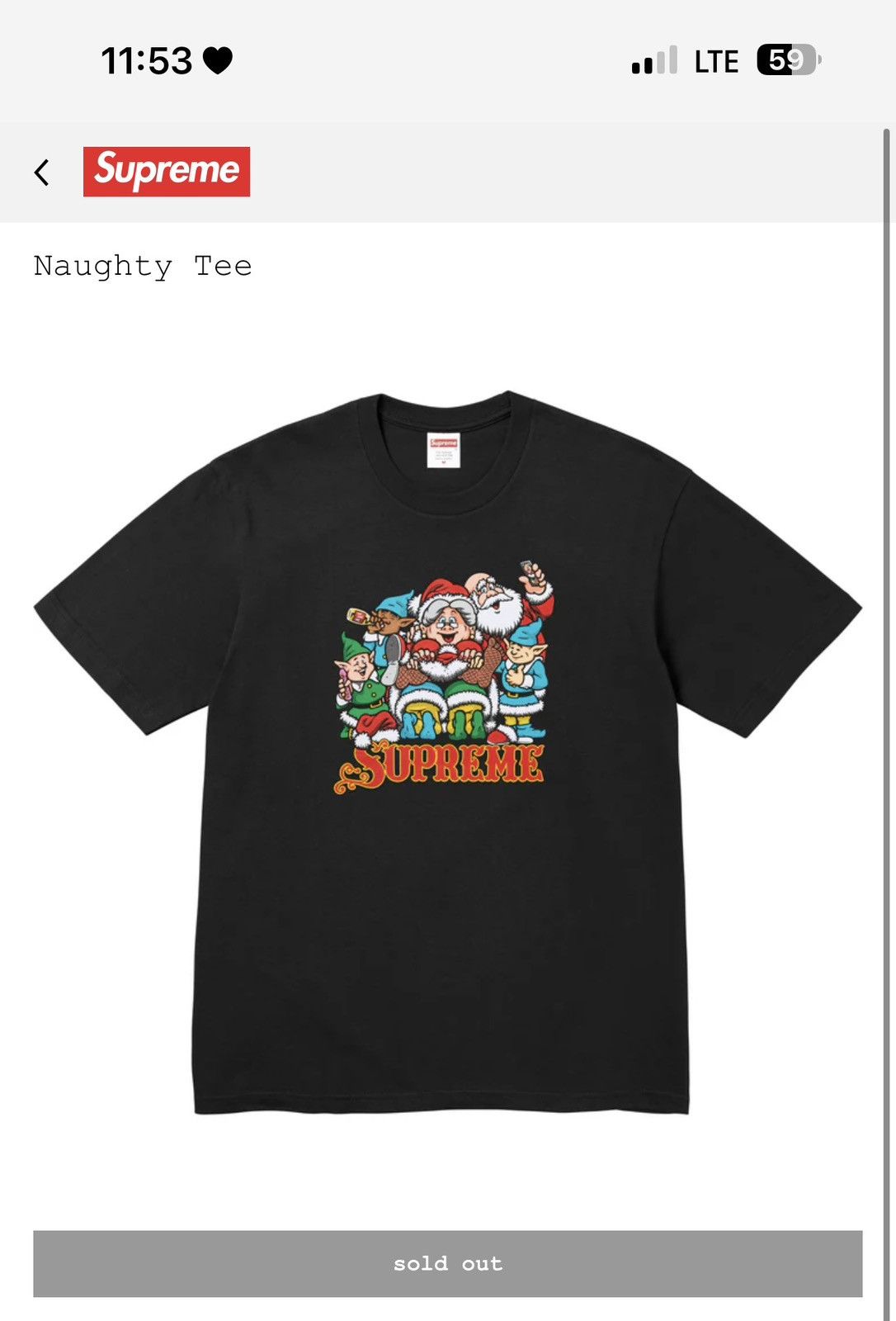 Supreme Naughty Tee