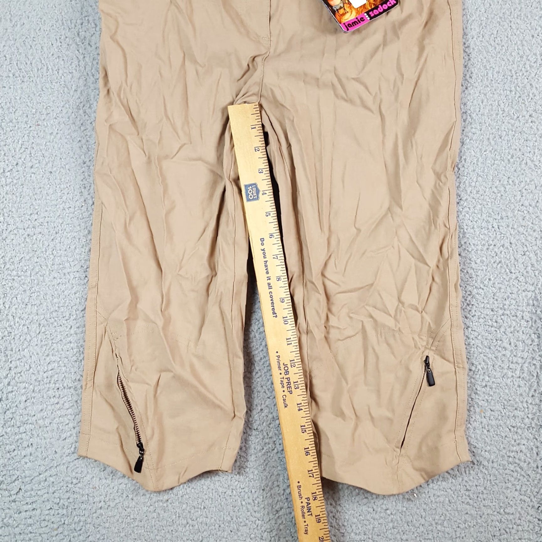 Vintage VINTAGE Jamie Sadock Capris Pants Beige Khaki Y2K Preppy Breathable Zipper Tech Capri Womens Size 4 90s Bohemian Outdoor Stylish Distressed? Size 27" / US 4 / IT 40 - 7 Thumbnail
