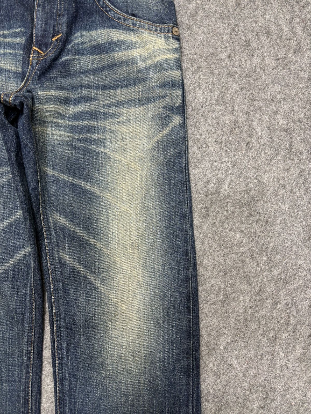 Edwin 💥Insane Rust Wash💥Sick Edwin Stone Wash Slim Denim F654 Size US 29 - 5 Thumbnail