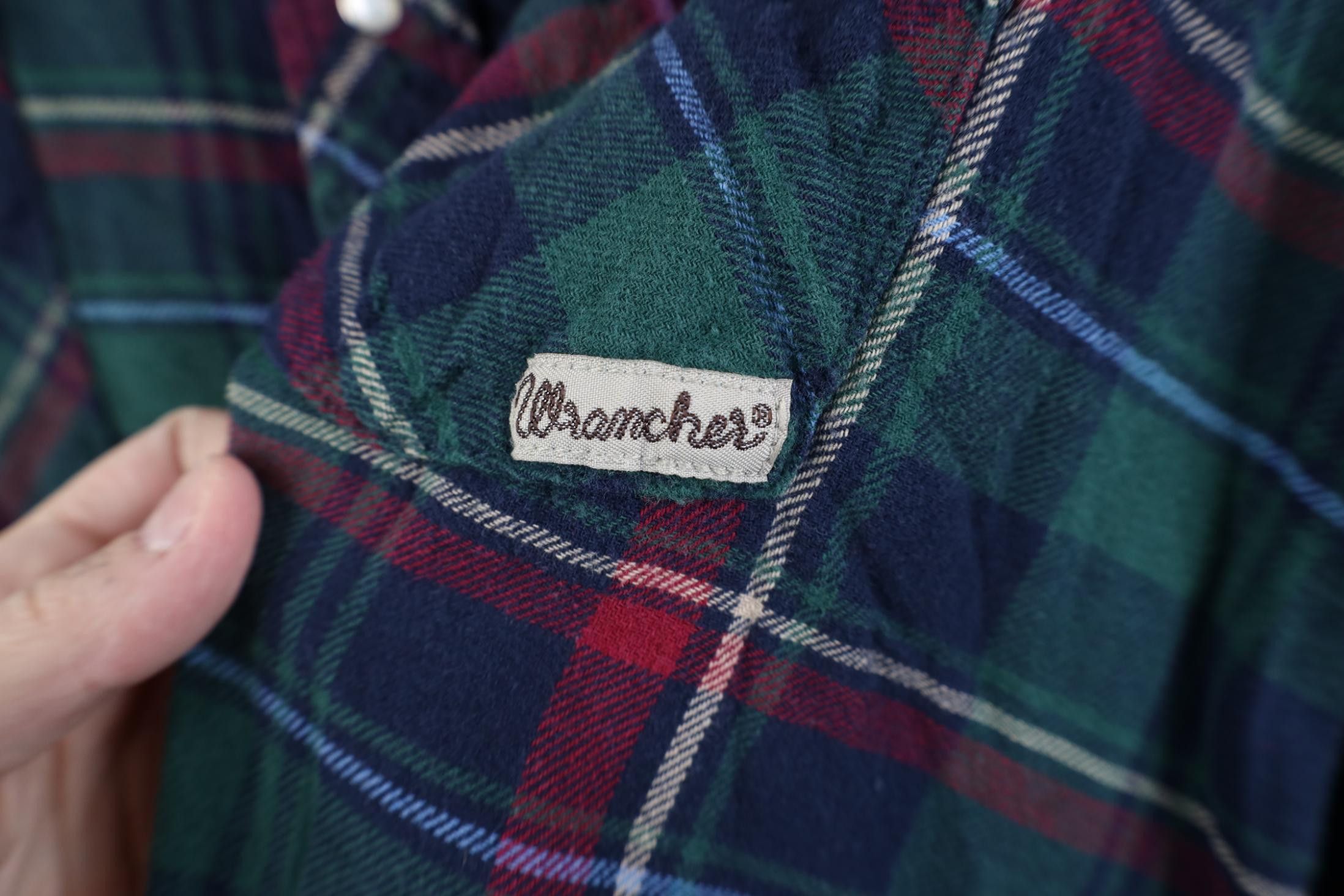 Wrangler Vintage 90s Wrangler Cowboy Rodeo Flannel Button Shirt Plaid Size US XL / EU 56 / 4 - 4 Thumbnail