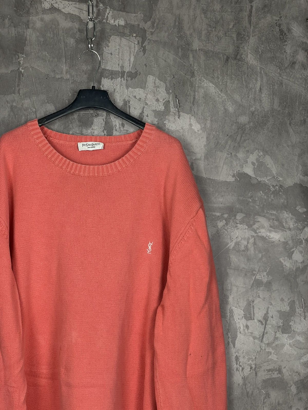 Vintage × Yves Saint Laurent Rare Colour YSL Sweater Knit Beige YSL Knitted Size US XL / EU 56 / 4 - 4 Thumbnail