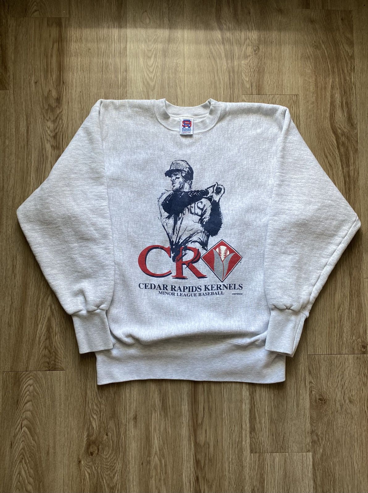 MLB Vintage 90s Minor League Baseball Cedar Rapids Sweatshirt Size US XL / EU 56 / 4 - 1 Thumbnail