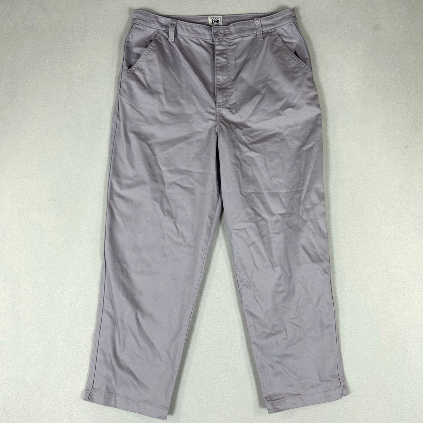 Lee Lee Workwear Chino Pants Womens 31 Medium Lavender Purple Straight Leg 27in Inseam Casual Release: Regular Rise Size 24" / US 00 / IT 34 - 2 Thumbnail