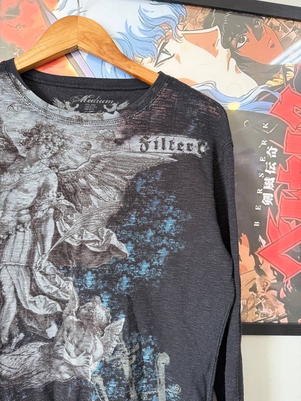 Japanese Brand Vintage 90s affliction Ed hardy style long sleeve shirt Size M / US 6-8 / IT 42-44 - 3 Thumbnail
