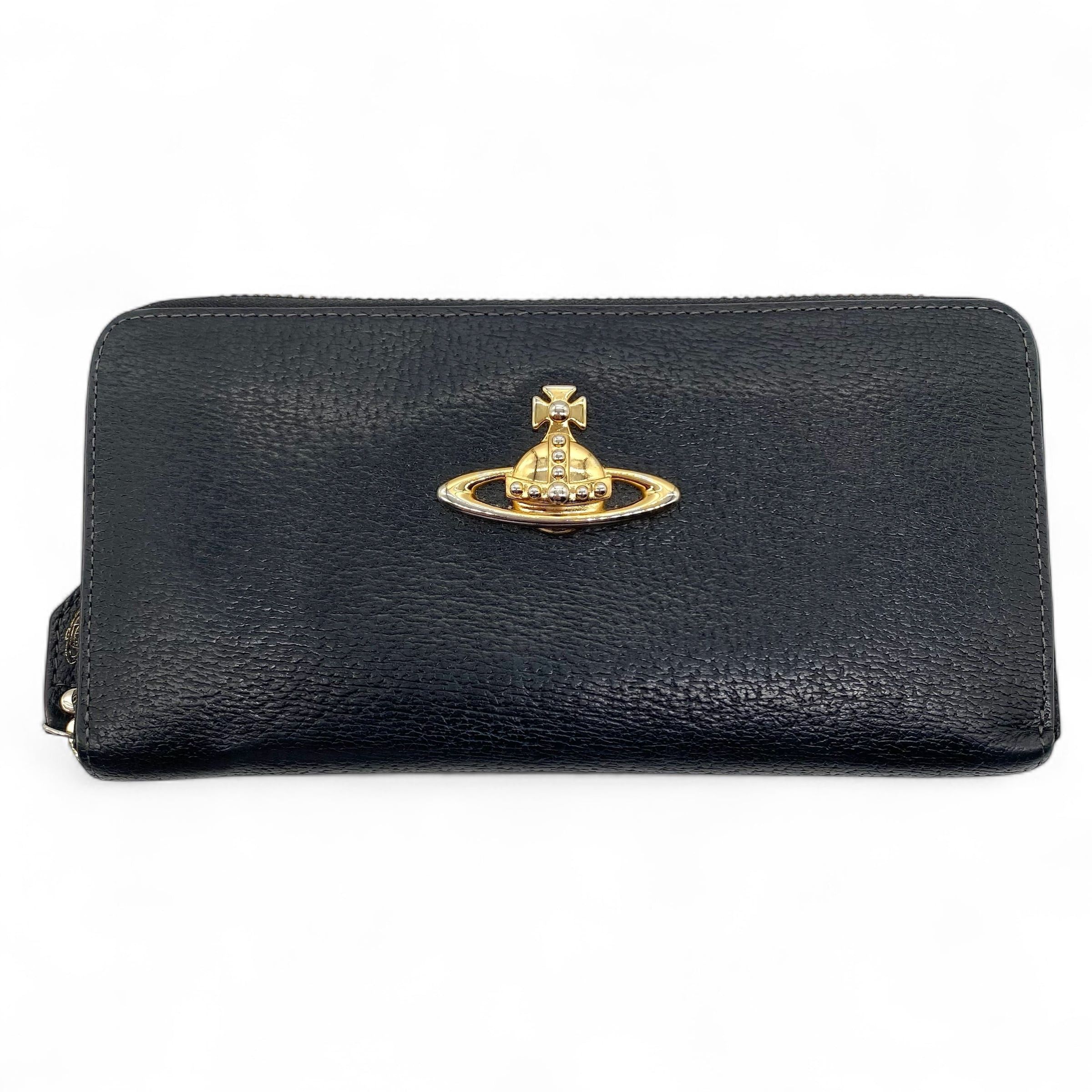 Vivienne Westwood Vivienne westwood ORB Leather Long Wallet Black Size ONE SIZE - 1 Thumbnail