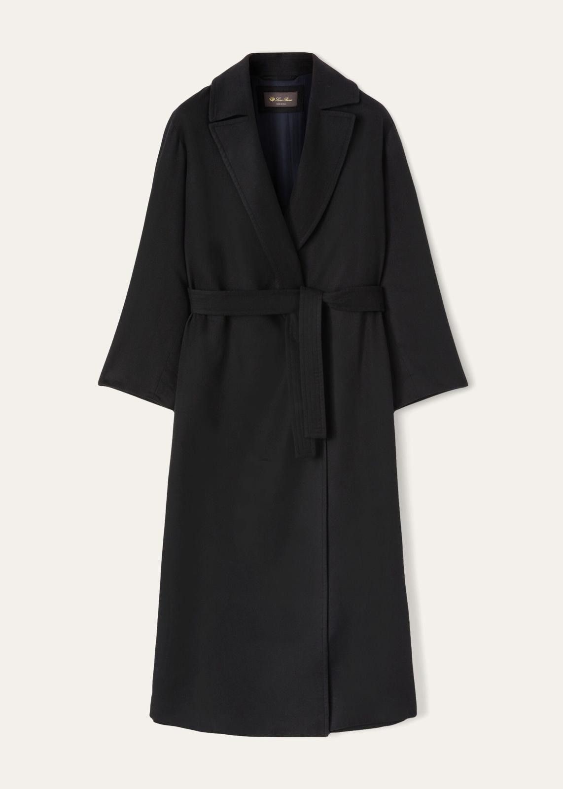 Loro Piana o1srvl11e1124 Cashmere Long Coat in Black Size XS / US 0-2 / IT 36-38 - 1 Thumbnail