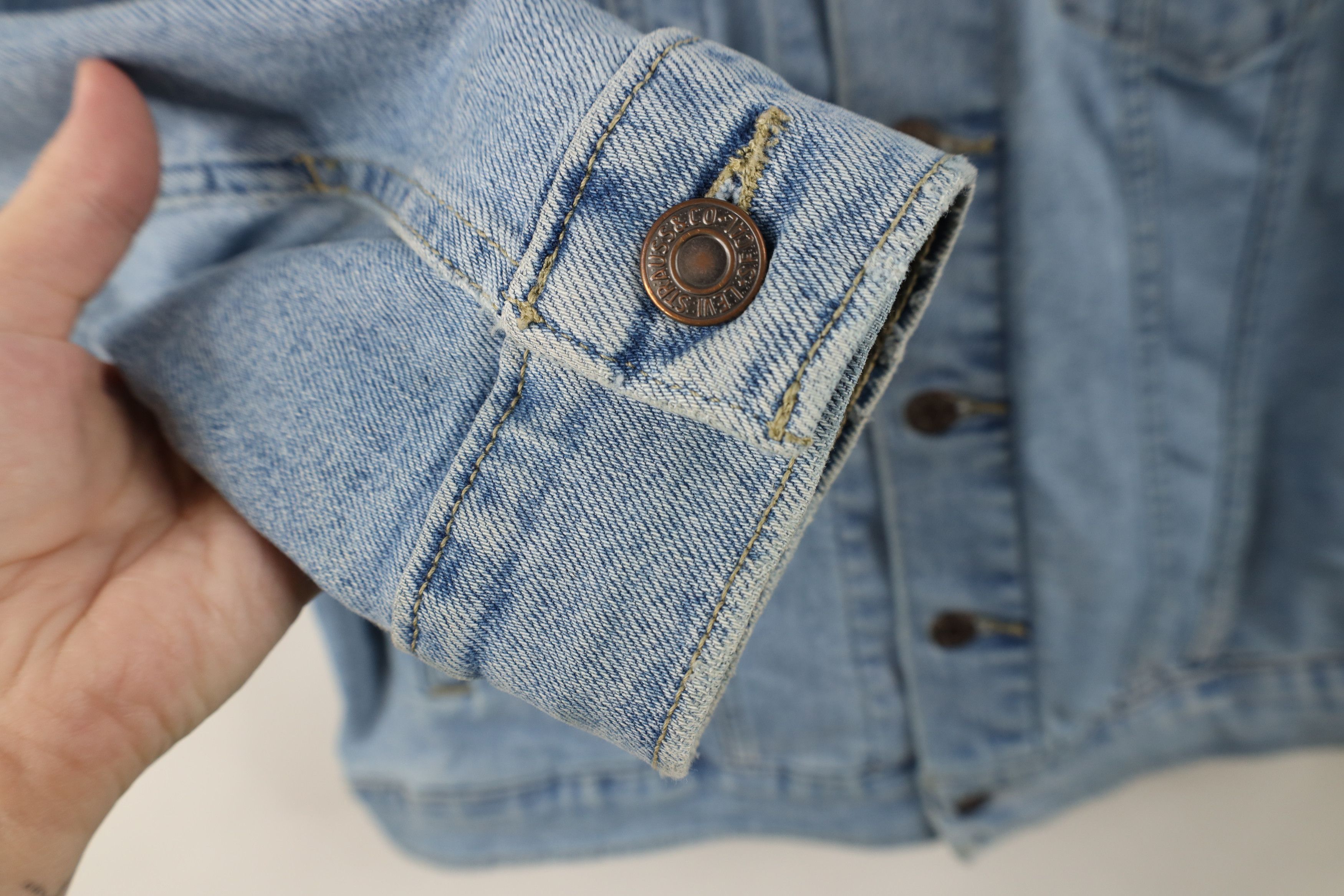 Levi's Vintage Y2K Levis Stretch Denim Jean Trucker Jacket Blue Size XL / US 12-14 / IT 48-50 - 8 Thumbnail