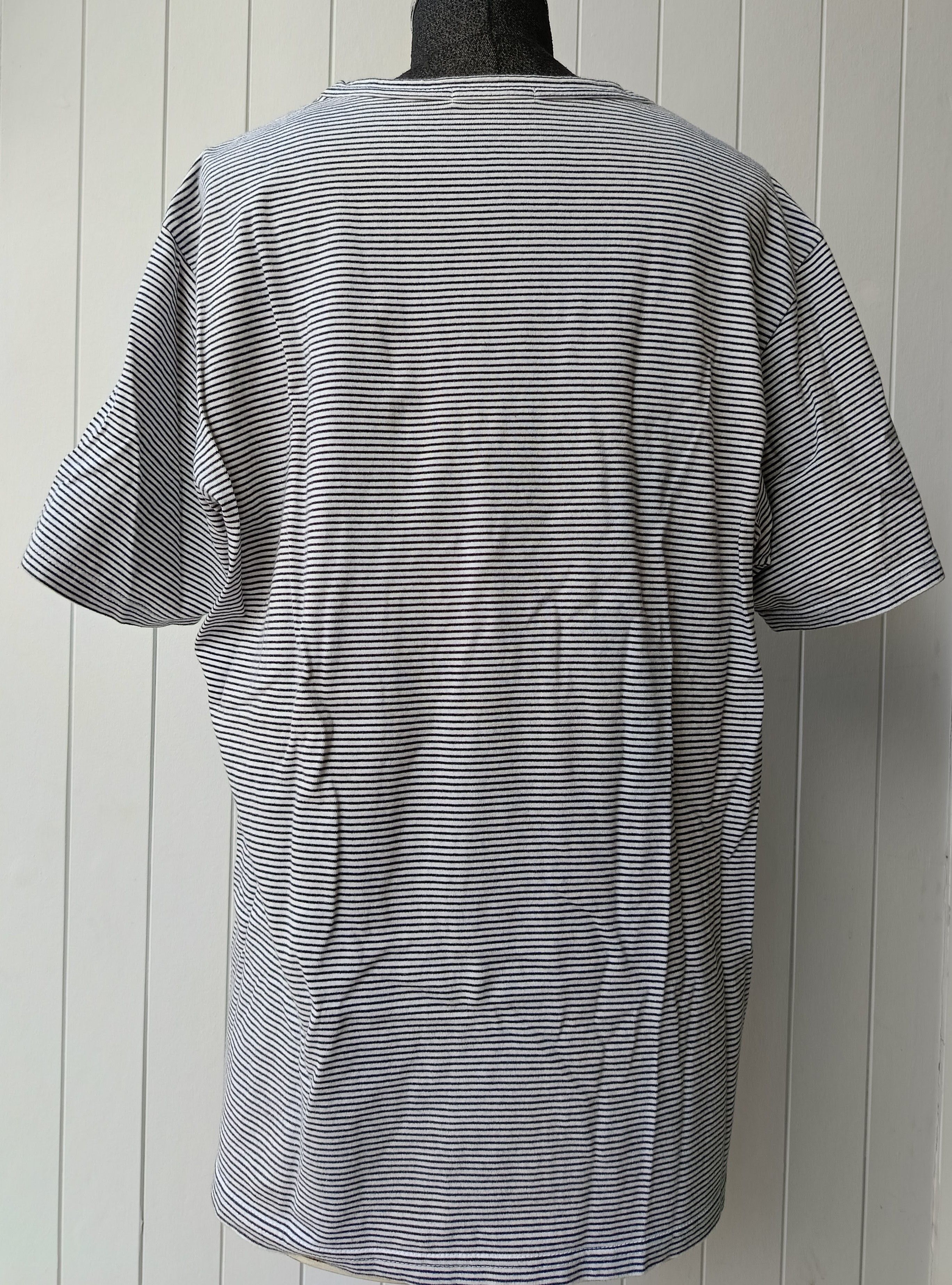 Yohji Yamamoto Yohji Yamamoto Y's Ys for living blue striped large tshirt Size US L / EU 52-54 / 3 - 7 Thumbnail