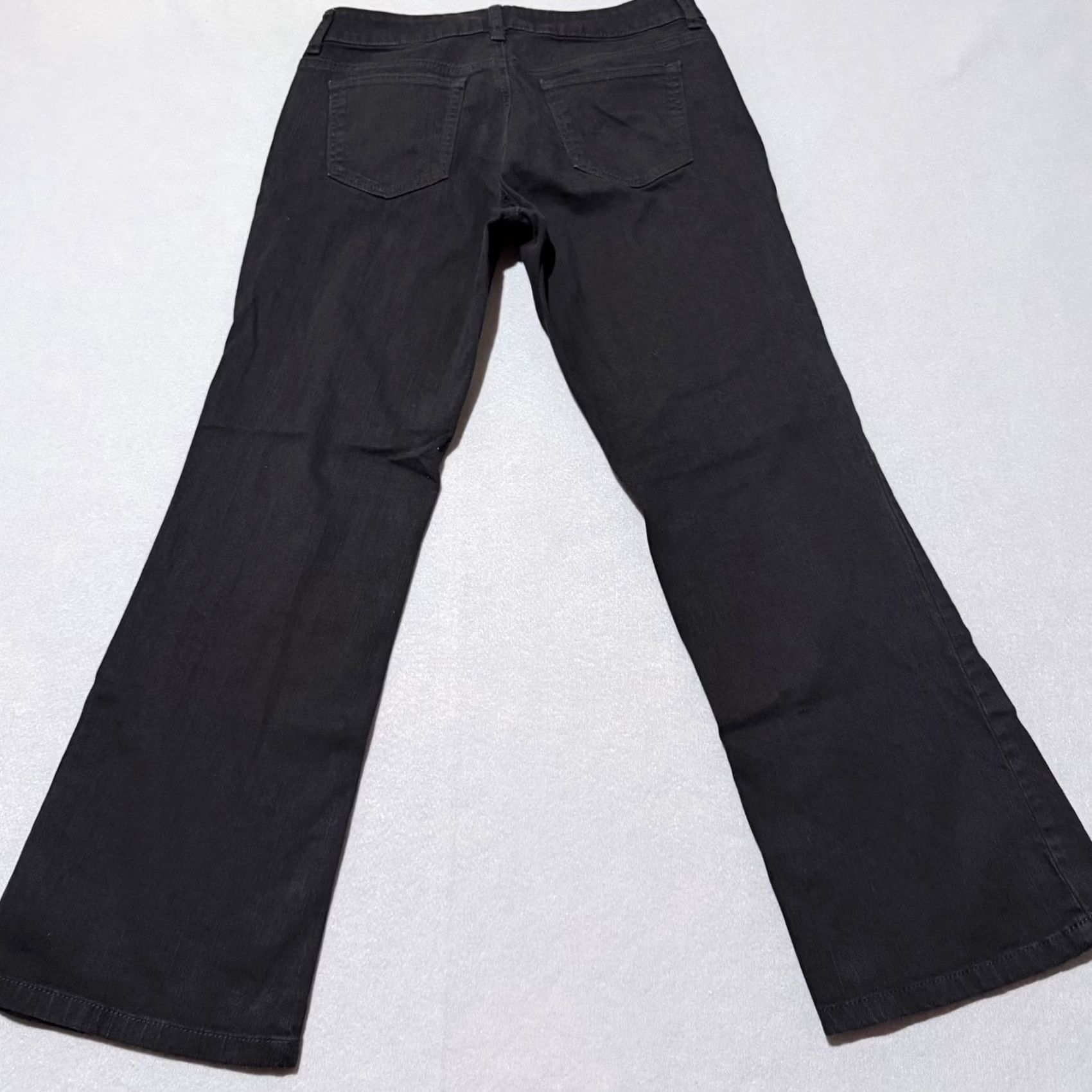 DKNY DKNY Soho Flared Jeans Women's Black Denim Slim Fit Pockets Classic Zip Fly 8L Size 30" / US 8 / IT 44 - 2 Thumbnail