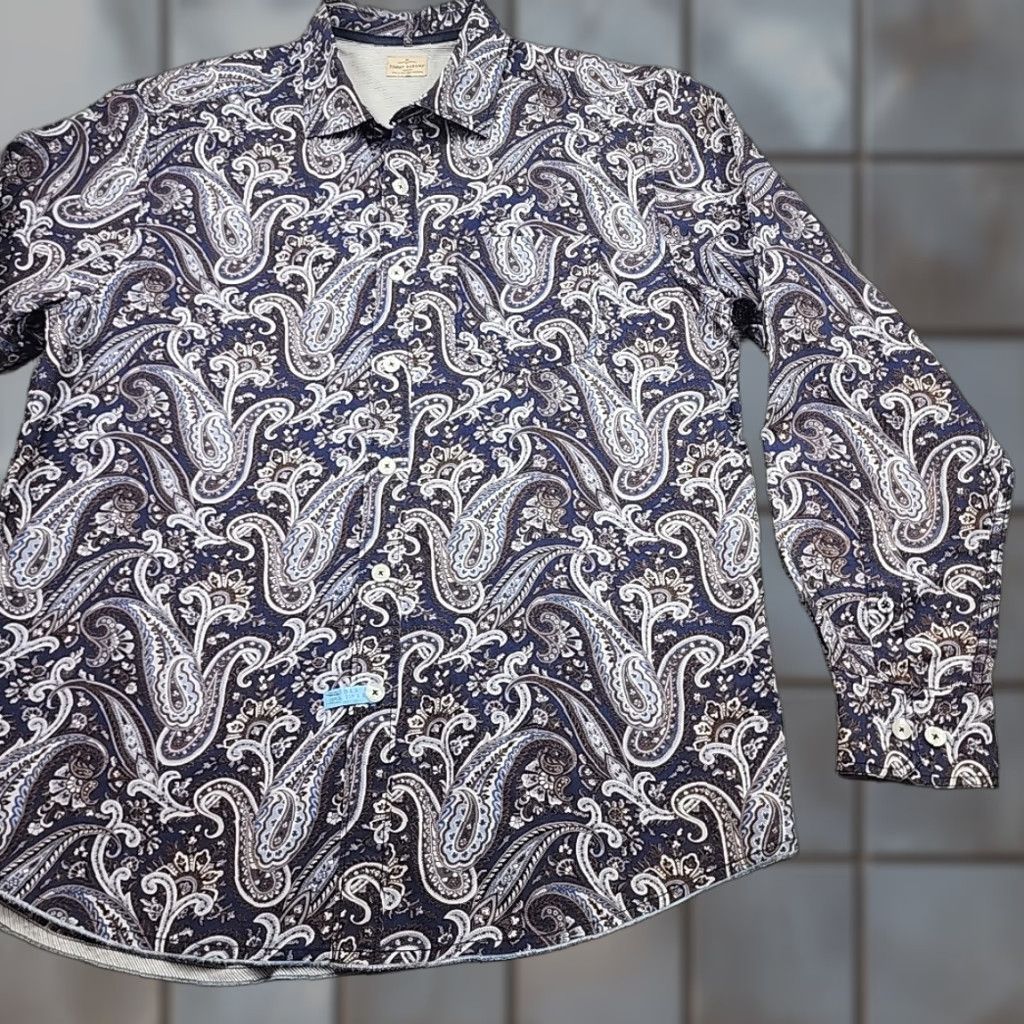 Tommy Bahama Tommy Bahama Shirt Mens Large Paisley Button Up Shirt Casual Beach Deco Size US L / EU 52-54 / 3 - 1 Thumbnail