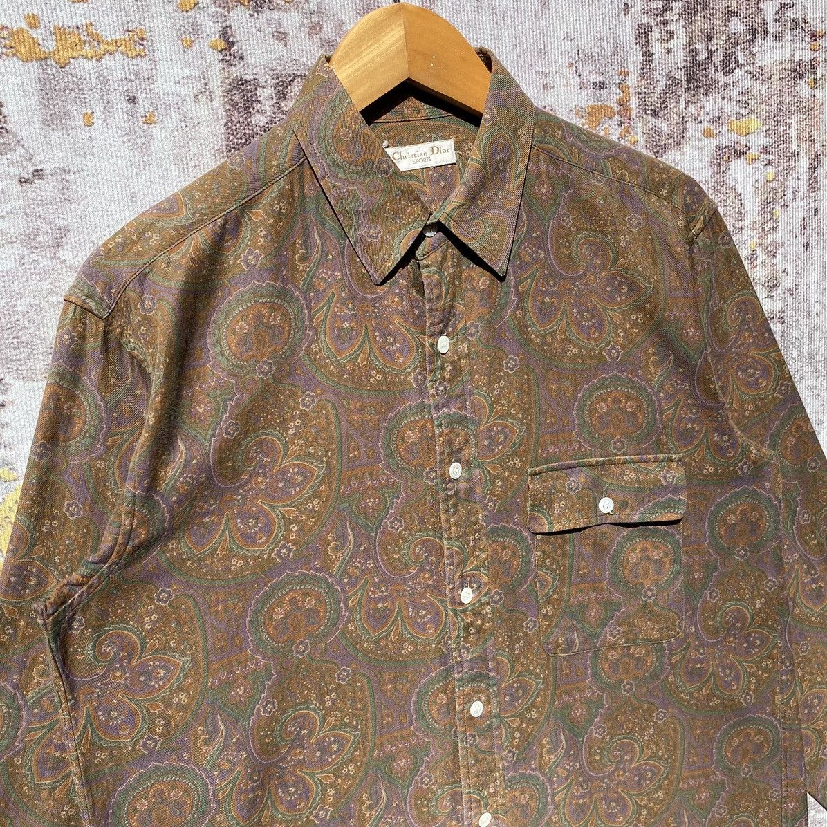 Christian Dior Monsieur Vintage Christian Dior Paisley Shirt Button Christian Dior Size US M / EU 48-50 / 2 - 5 Thumbnail