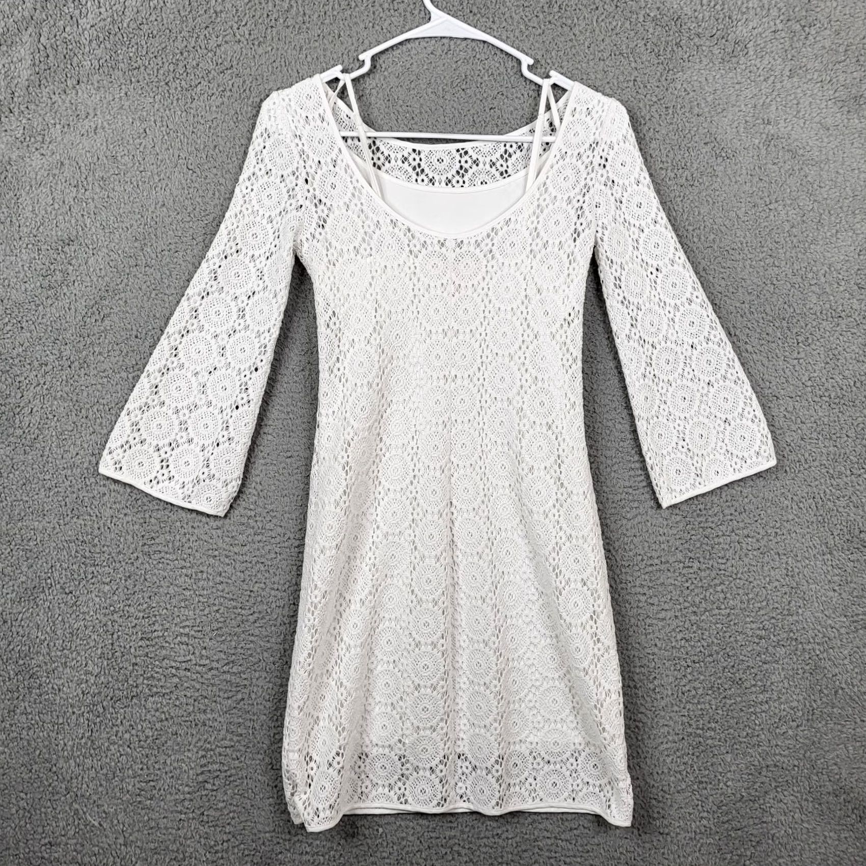 Lilly Pulitzer Lilly Pulitzer Women's Topanga White Lining Lace Dress XXS Dress White Lined Solid A-Line Casual XXS Womens Size XXS / US 00 / IT 34 - 2 Thumbnail