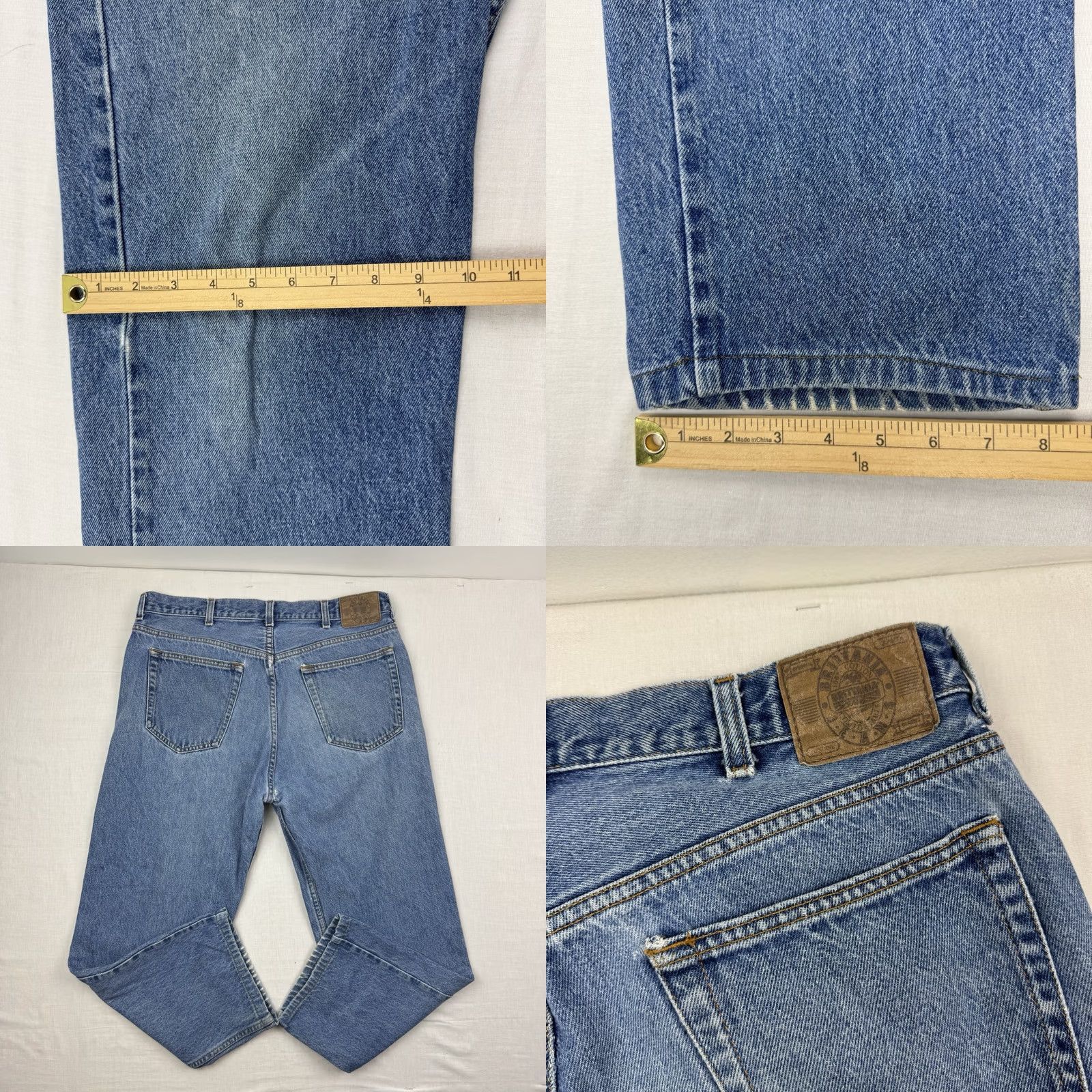 Vintage VINTAGE Brittania Jeans 90s Adult 34x26 Button Fly Straight Leg Regular Fit Mens Size US 34 / EU 50 - 9 Thumbnail